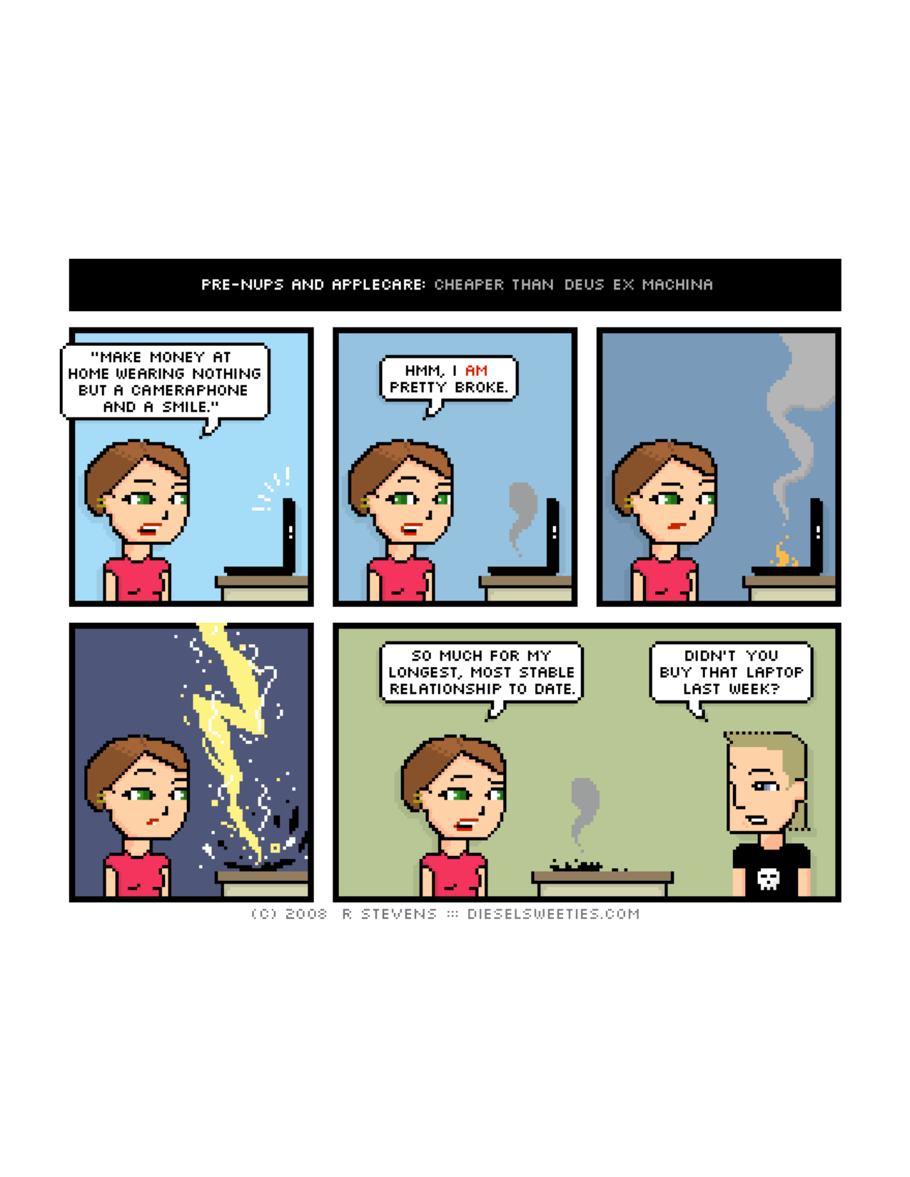 Diesel Sweeties (ebook volumes), page 61. Diesel Sweeties by R. Stevens, CC BY-NC. https://dieselsweeties.com/ebooks/
