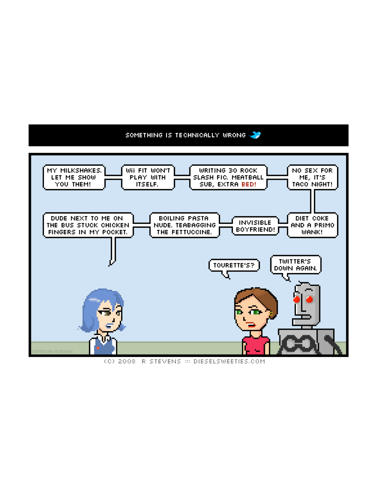 Diesel Sweeties (ebook volumes), page 74. Diesel Sweeties by R. Stevens, CC BY-NC. https://dieselsweeties.com/ebooks/