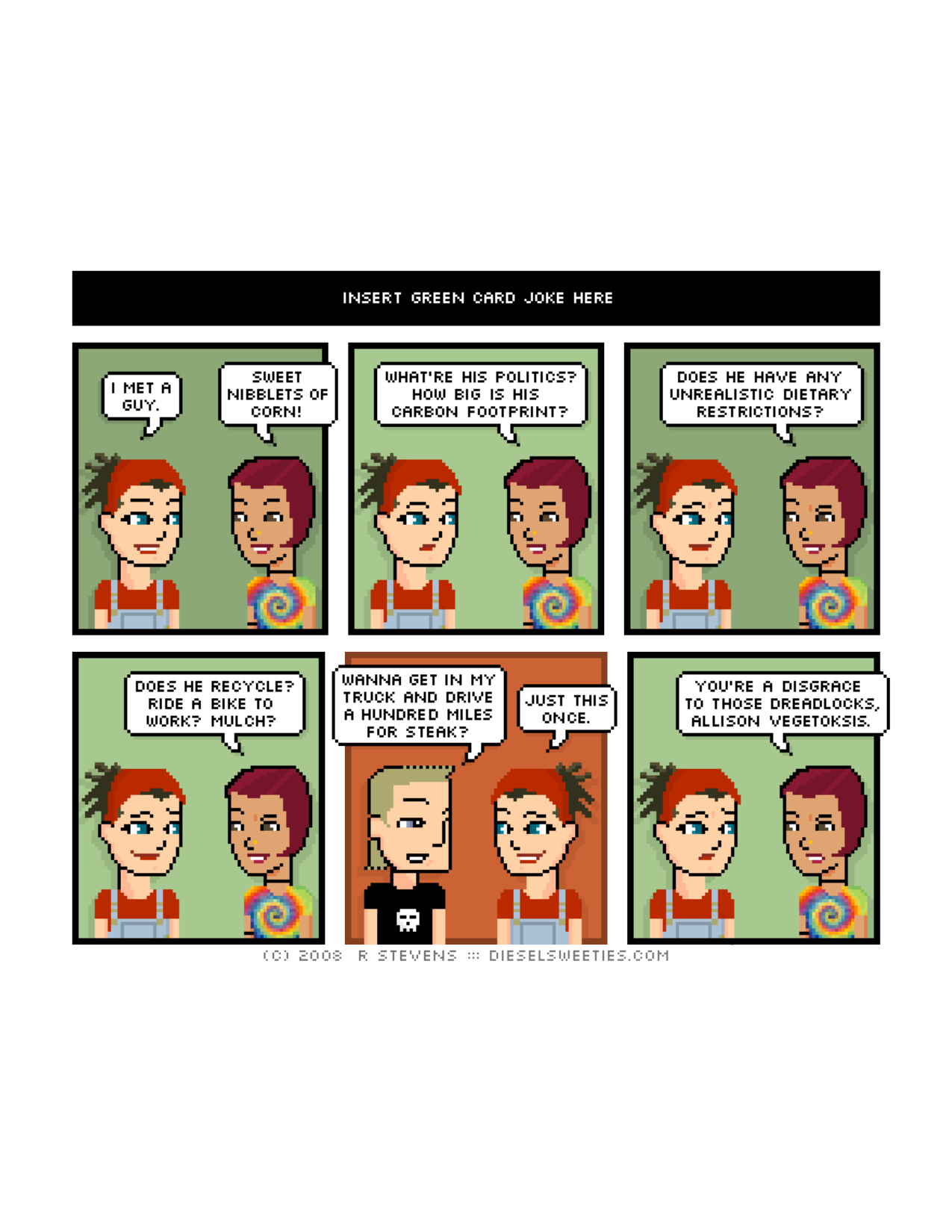 Diesel Sweeties (ebook volumes), page 88. Diesel Sweeties by R. Stevens, CC BY-NC. https://dieselsweeties.com/ebooks/
