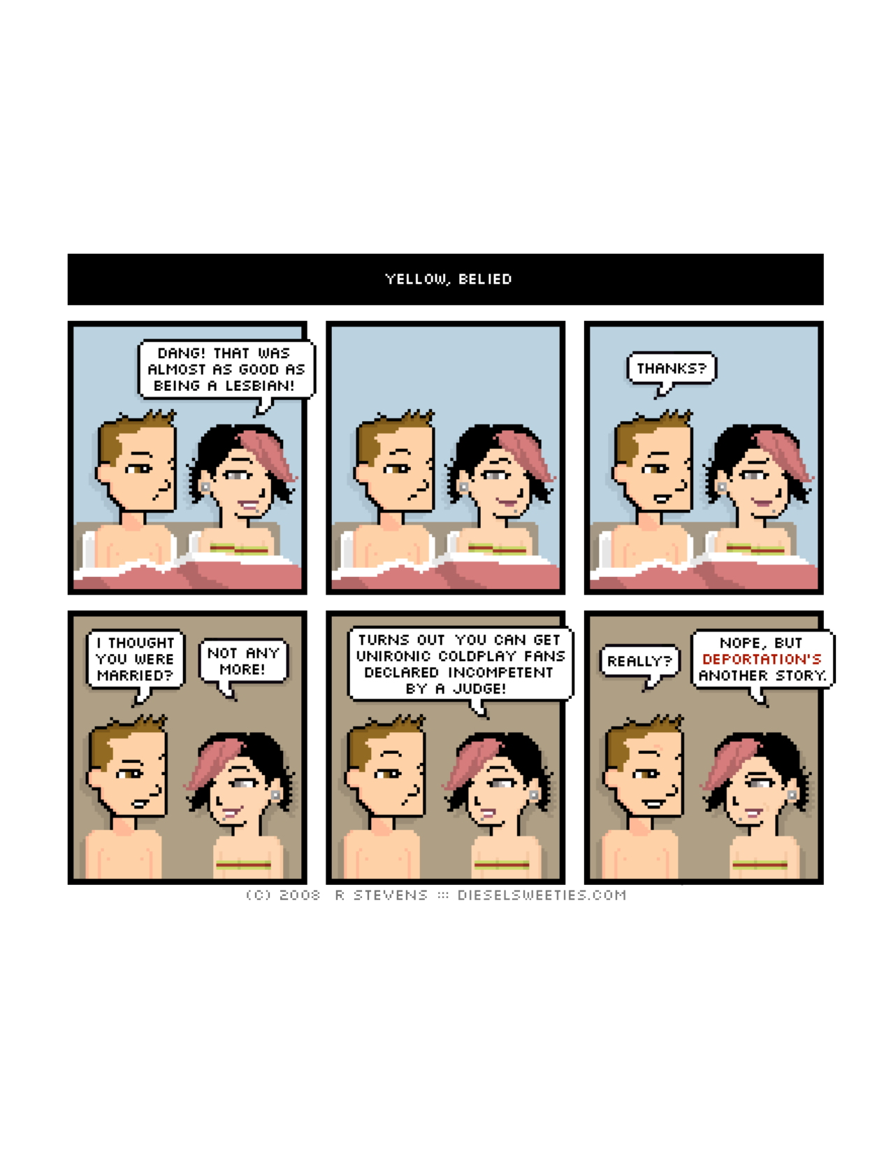 Diesel Sweeties (ebook volumes), page 97. Diesel Sweeties by R. Stevens, CC BY-NC. https://dieselsweeties.com/ebooks/