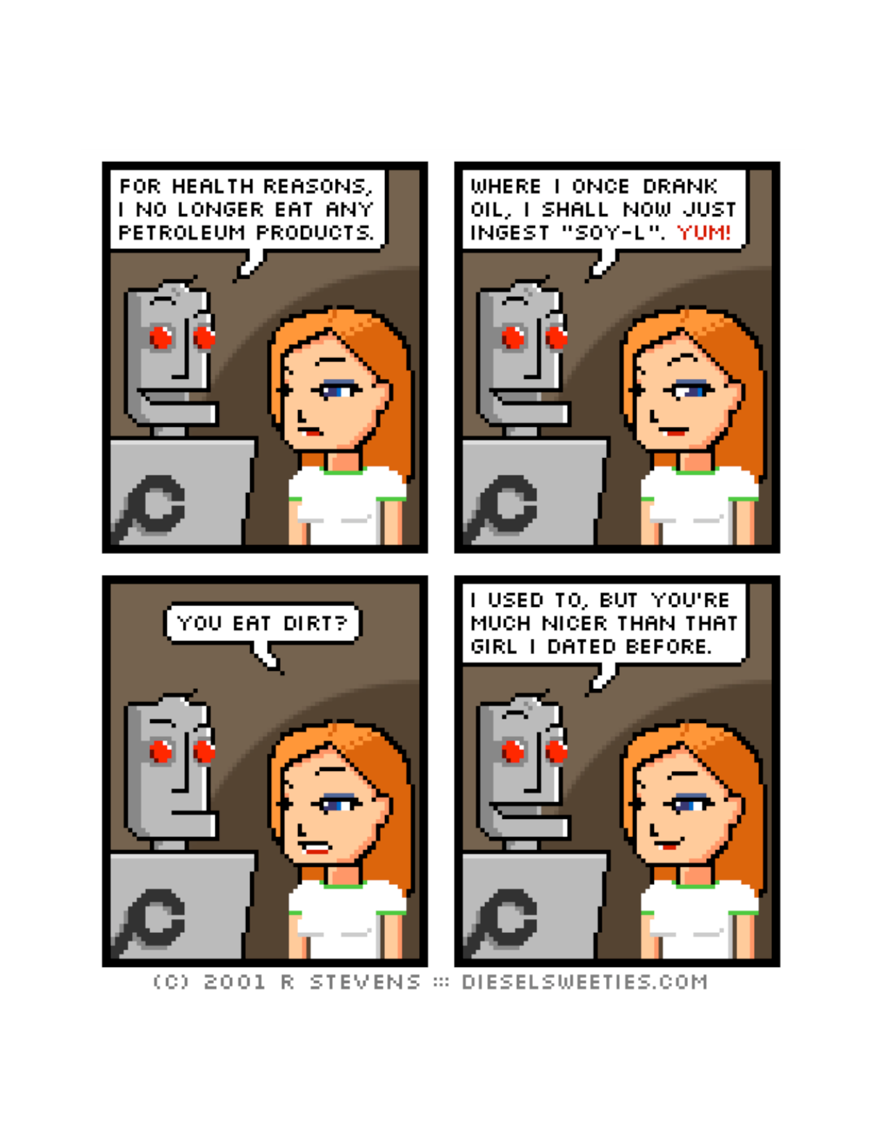 Diesel Sweeties (ebook volumes), page 107. Diesel Sweeties by R. Stevens, CC BY-NC. https://dieselsweeties.com/ebooks/