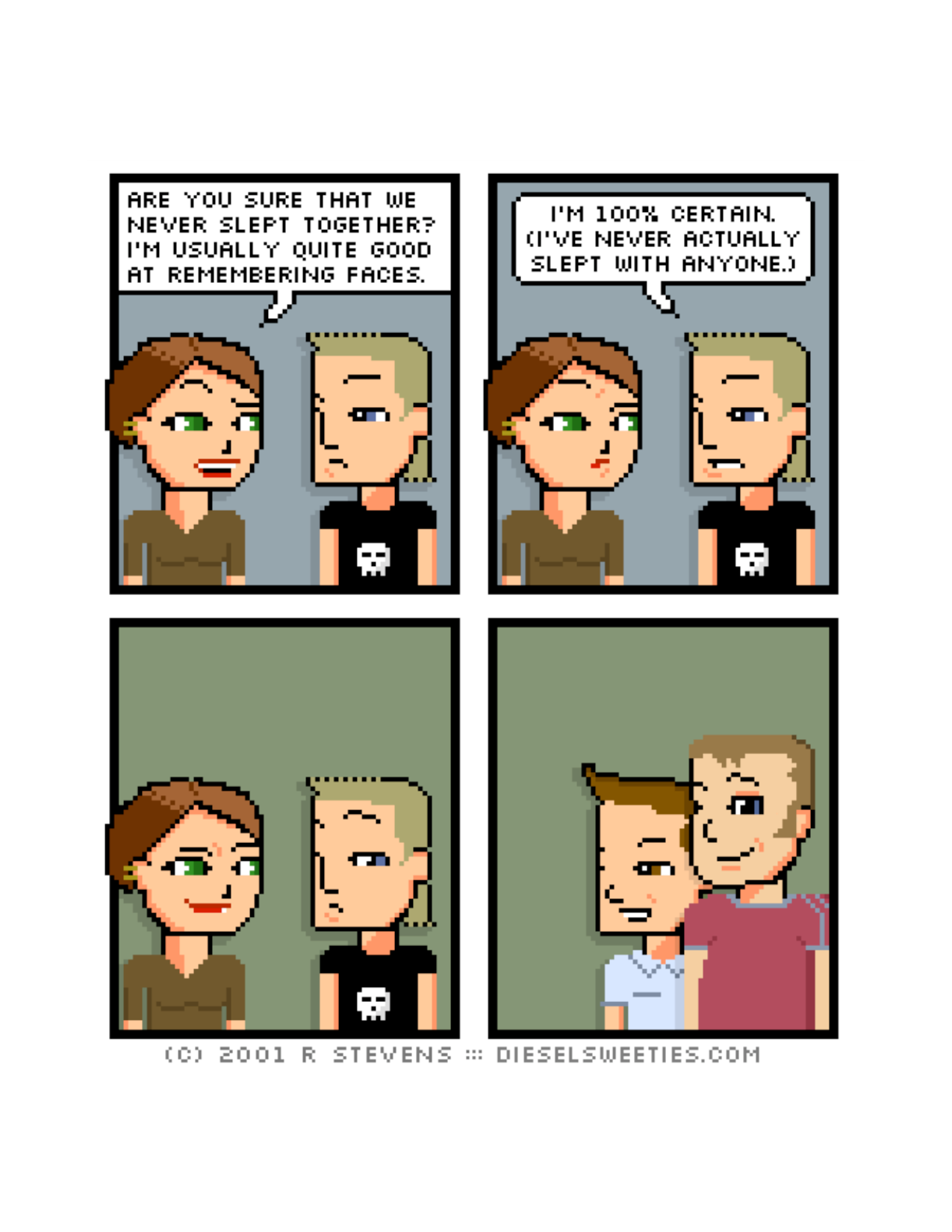 Diesel Sweeties (ebook volumes), page 13. Diesel Sweeties by R. Stevens, CC BY-NC. https://dieselsweeties.com/ebooks/