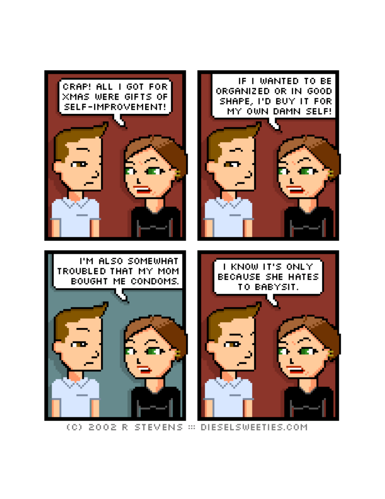 Diesel Sweeties (ebook volumes), page 125. Diesel Sweeties by R. Stevens, CC BY-NC. https://dieselsweeties.com/ebooks/