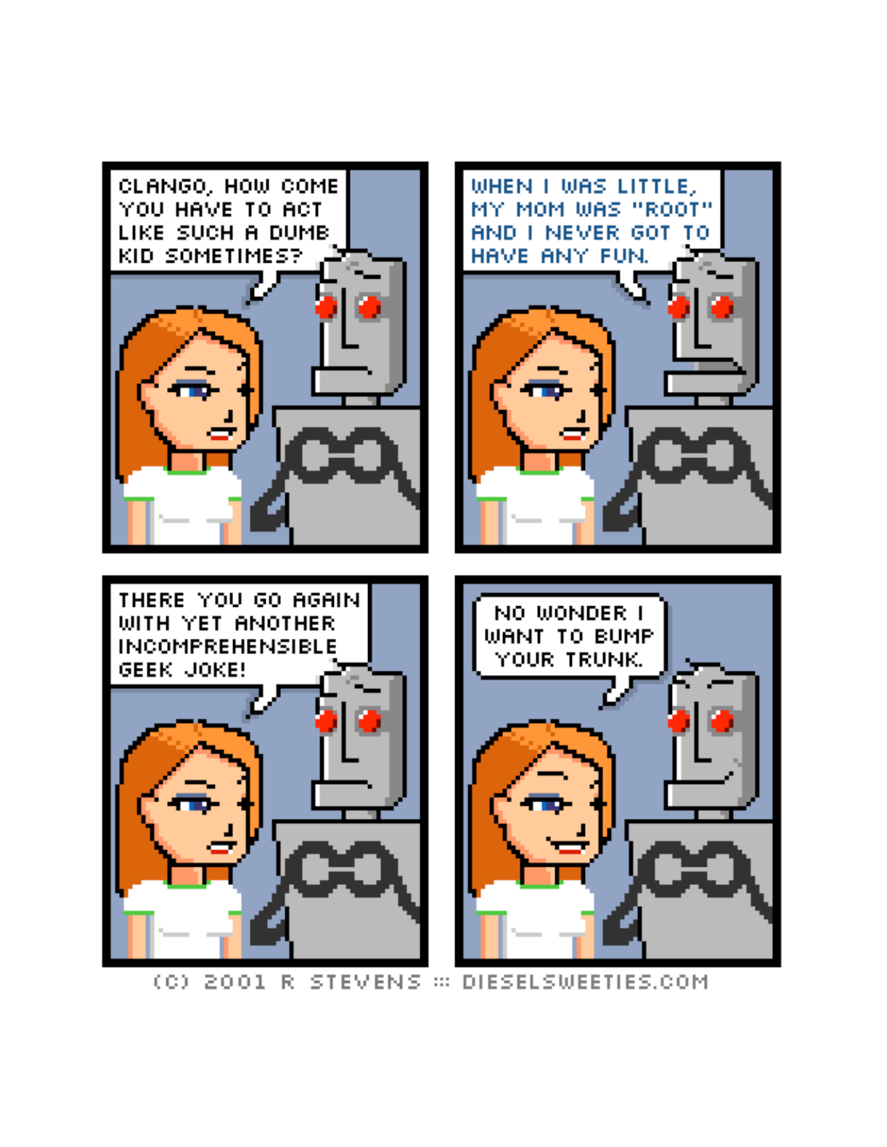 Diesel Sweeties (ebook volumes), page 18. Diesel Sweeties by R. Stevens, CC BY-NC. https://dieselsweeties.com/ebooks/