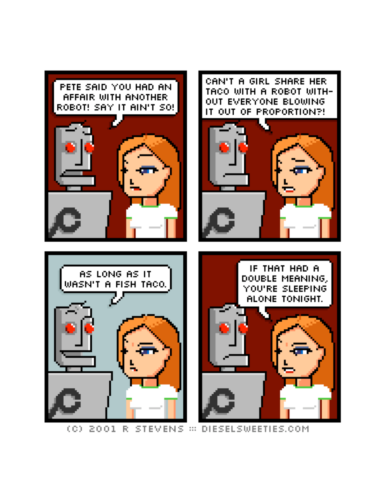Diesel Sweeties (ebook volumes), page 35. Diesel Sweeties by R. Stevens, CC BY-NC. https://dieselsweeties.com/ebooks/