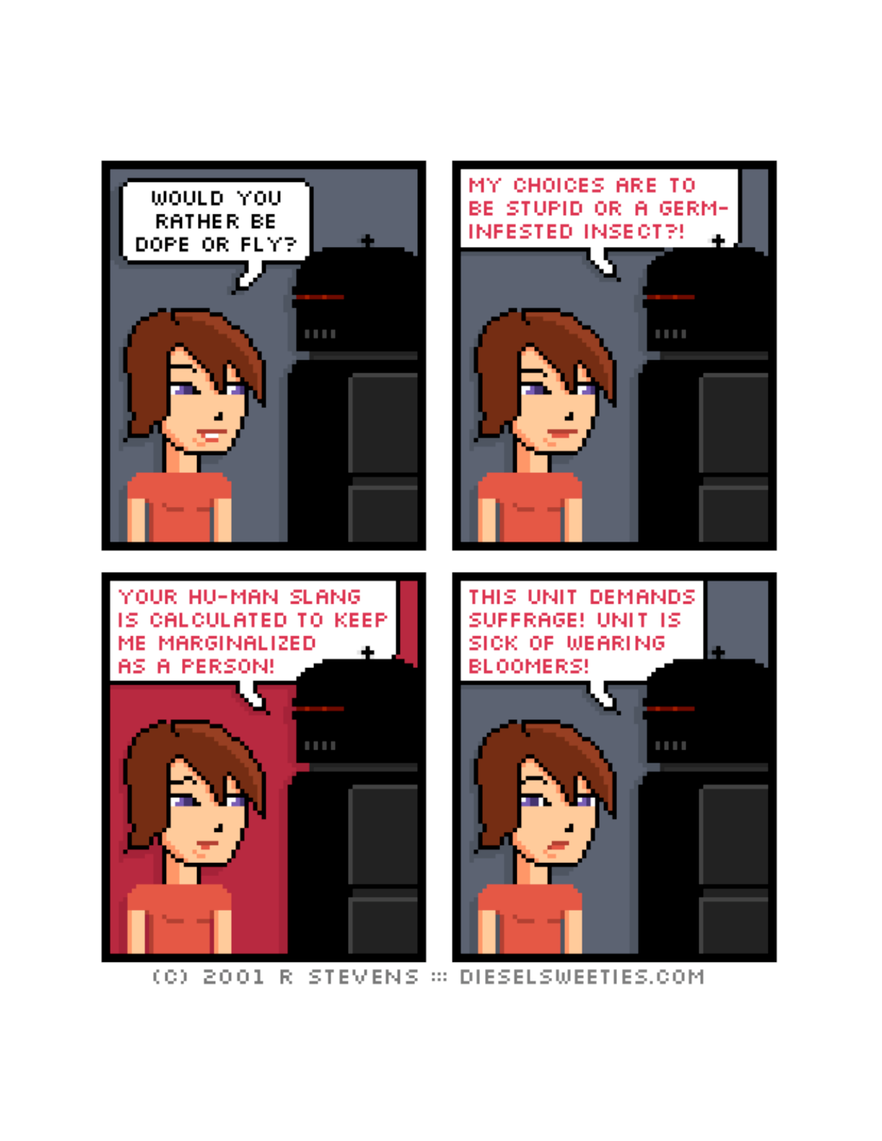 Diesel Sweeties (ebook volumes), page 50. Diesel Sweeties by R. Stevens, CC BY-NC. https://dieselsweeties.com/ebooks/
