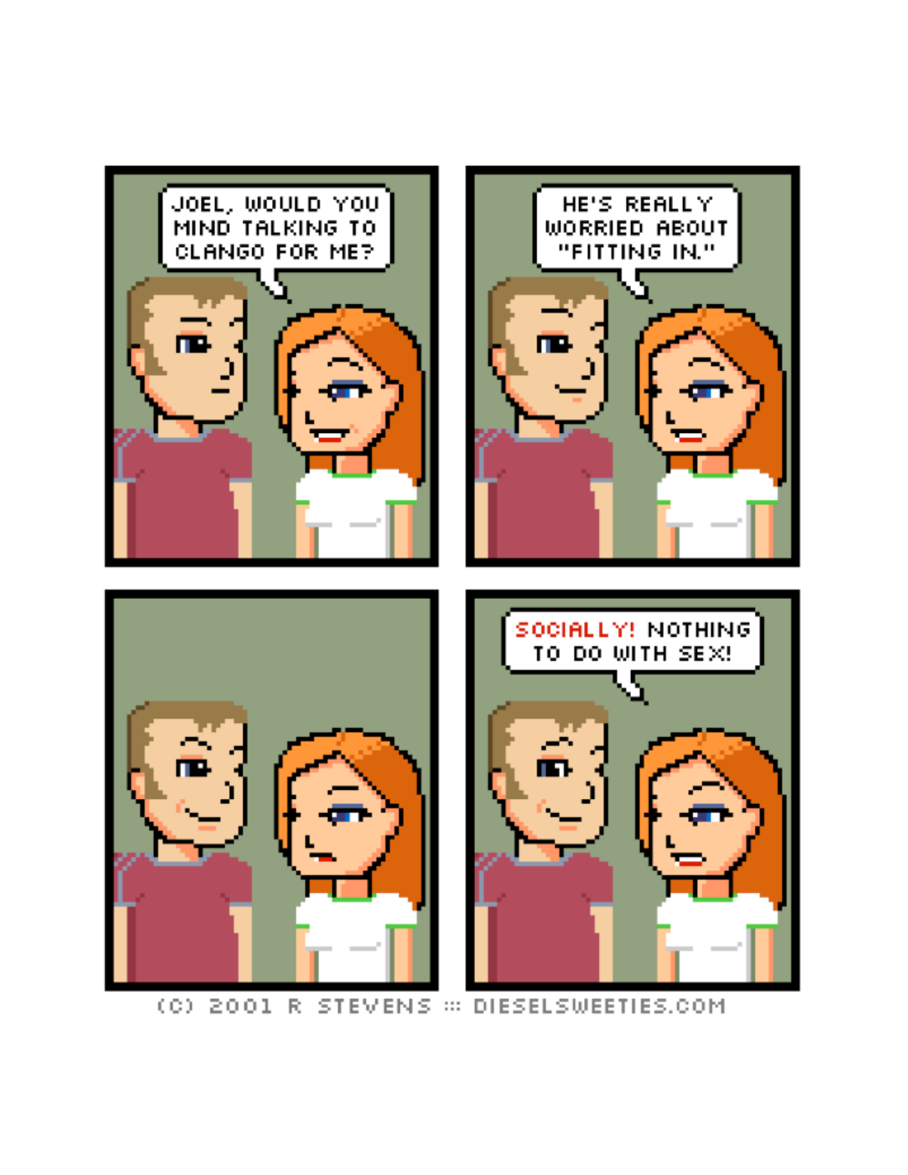 Diesel Sweeties (ebook volumes), page 7. Diesel Sweeties by R. Stevens, CC BY-NC. https://dieselsweeties.com/ebooks/
