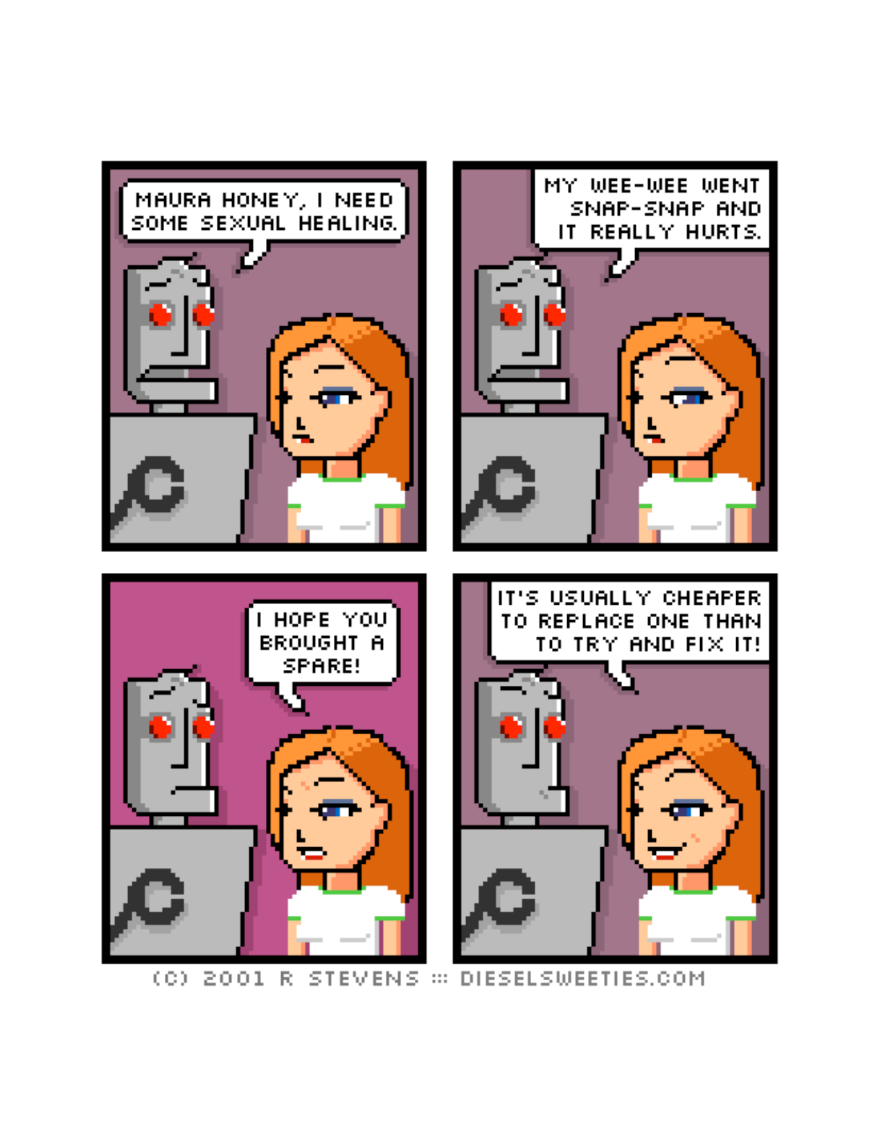 Diesel Sweeties (ebook volumes), page 85. Diesel Sweeties by R. Stevens, CC BY-NC. https://dieselsweeties.com/ebooks/