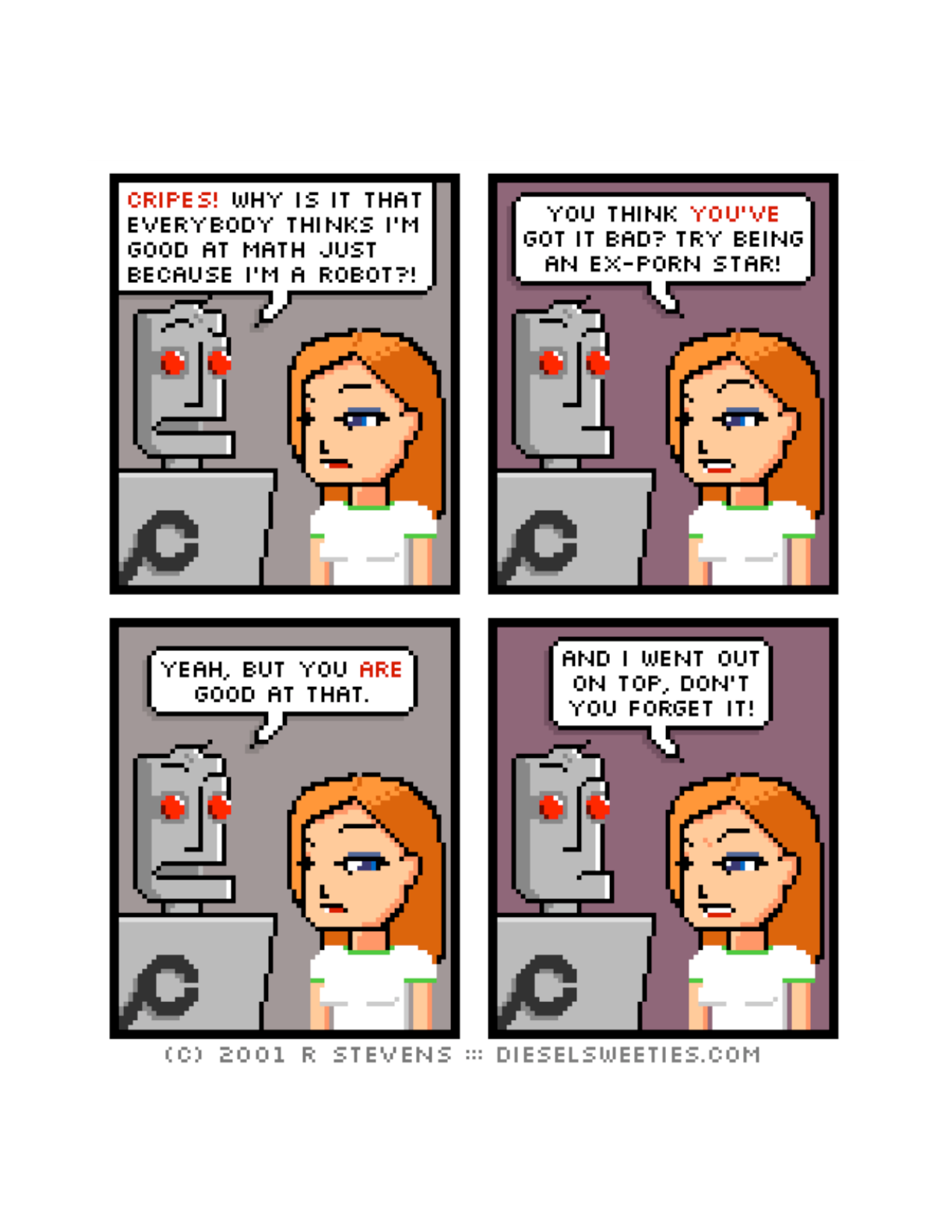 Diesel Sweeties (ebook volumes), page 97. Diesel Sweeties by R. Stevens, CC BY-NC. https://dieselsweeties.com/ebooks/