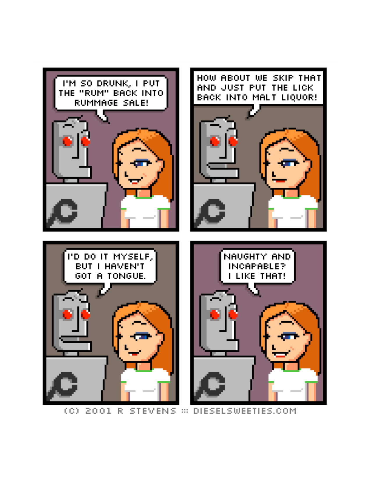 Diesel Sweeties (ebook volumes), page 99. Diesel Sweeties by R. Stevens, CC BY-NC. https://dieselsweeties.com/ebooks/