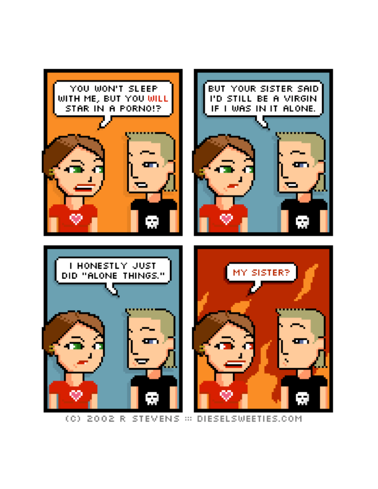 Diesel Sweeties (ebook volumes), page 109. Diesel Sweeties by R. Stevens, CC BY-NC. https://dieselsweeties.com/ebooks/