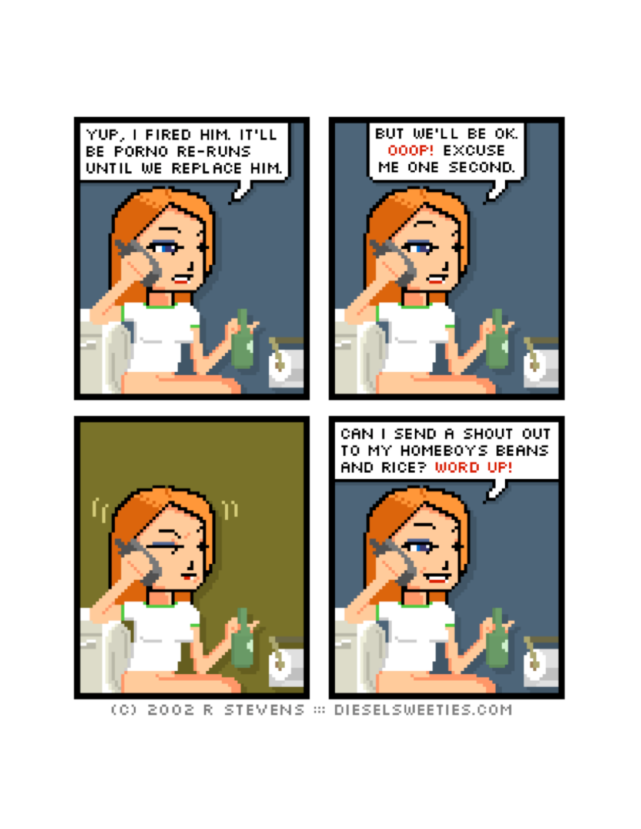 Diesel Sweeties (ebook volumes), page 144. Diesel Sweeties by R. Stevens, CC BY-NC. https://dieselsweeties.com/ebooks/