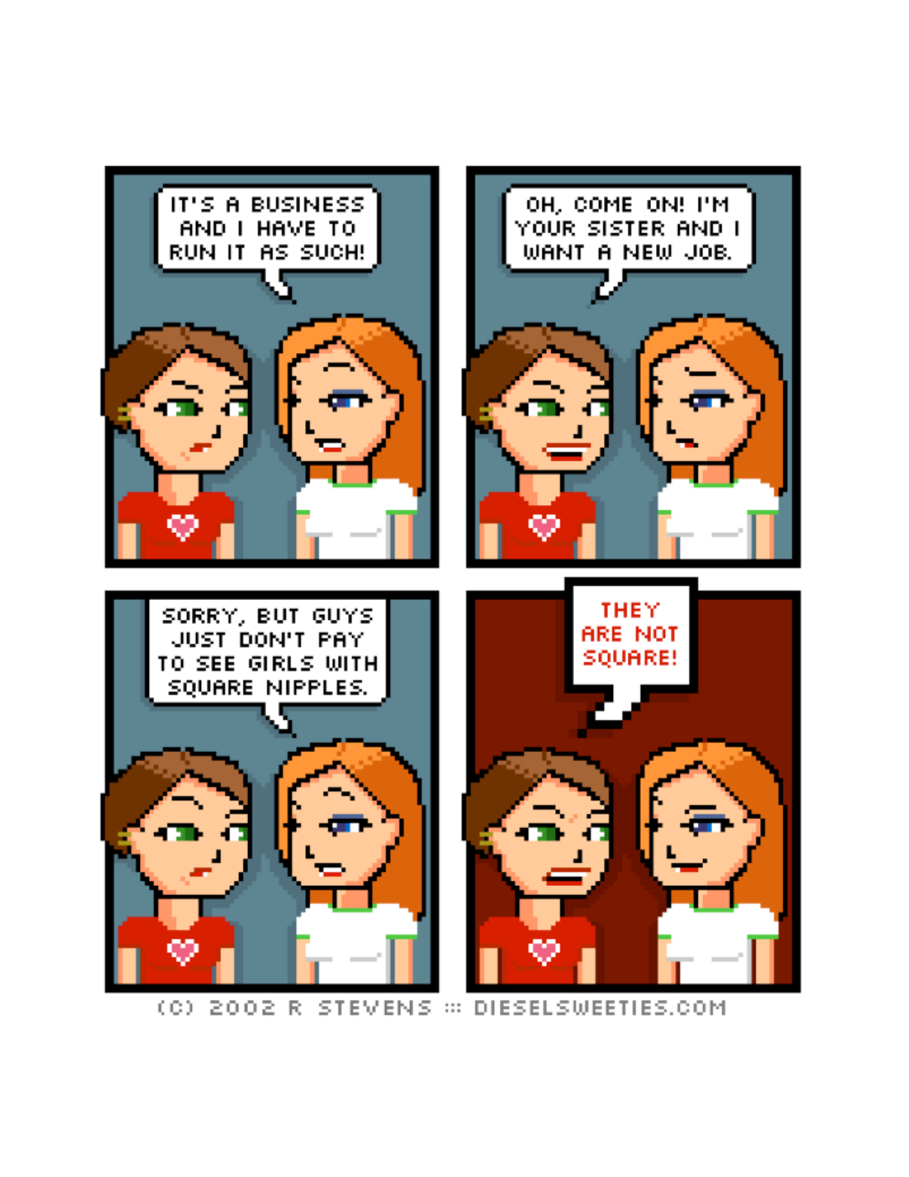 Diesel Sweeties (ebook volumes), page 147. Diesel Sweeties by R. Stevens, CC BY-NC. https://dieselsweeties.com/ebooks/