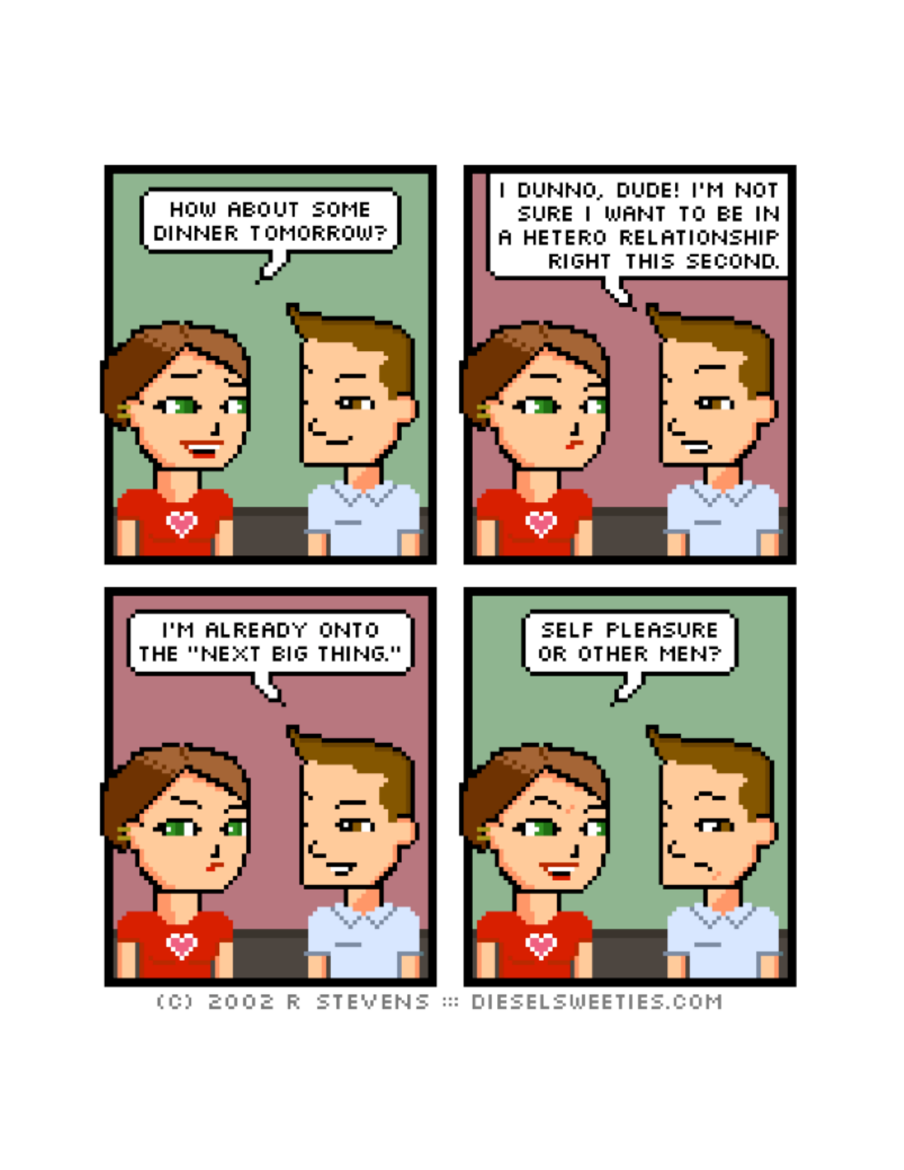 Diesel Sweeties (ebook volumes), page 19. Diesel Sweeties by R. Stevens, CC BY-NC. https://dieselsweeties.com/ebooks/