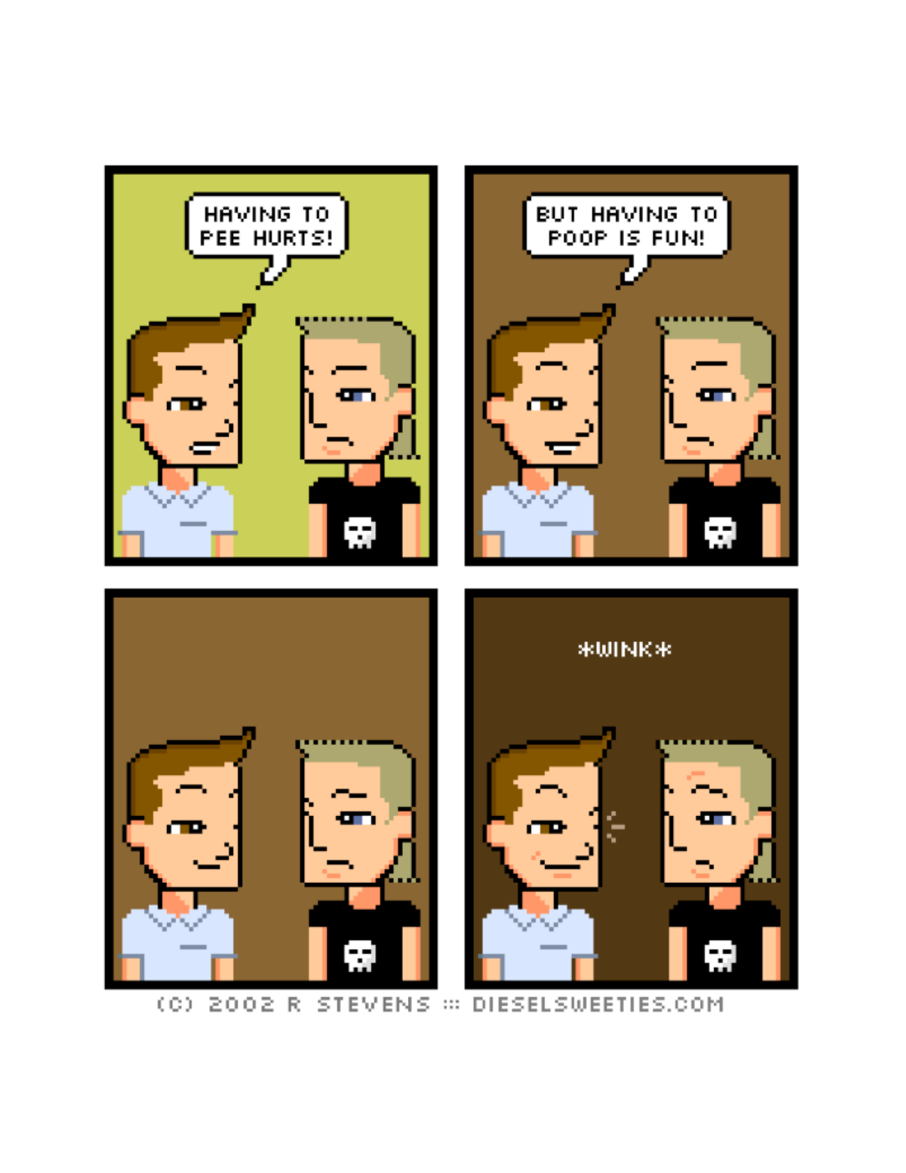 Diesel Sweeties (ebook volumes), page 20. Diesel Sweeties by R. Stevens, CC BY-NC. https://dieselsweeties.com/ebooks/