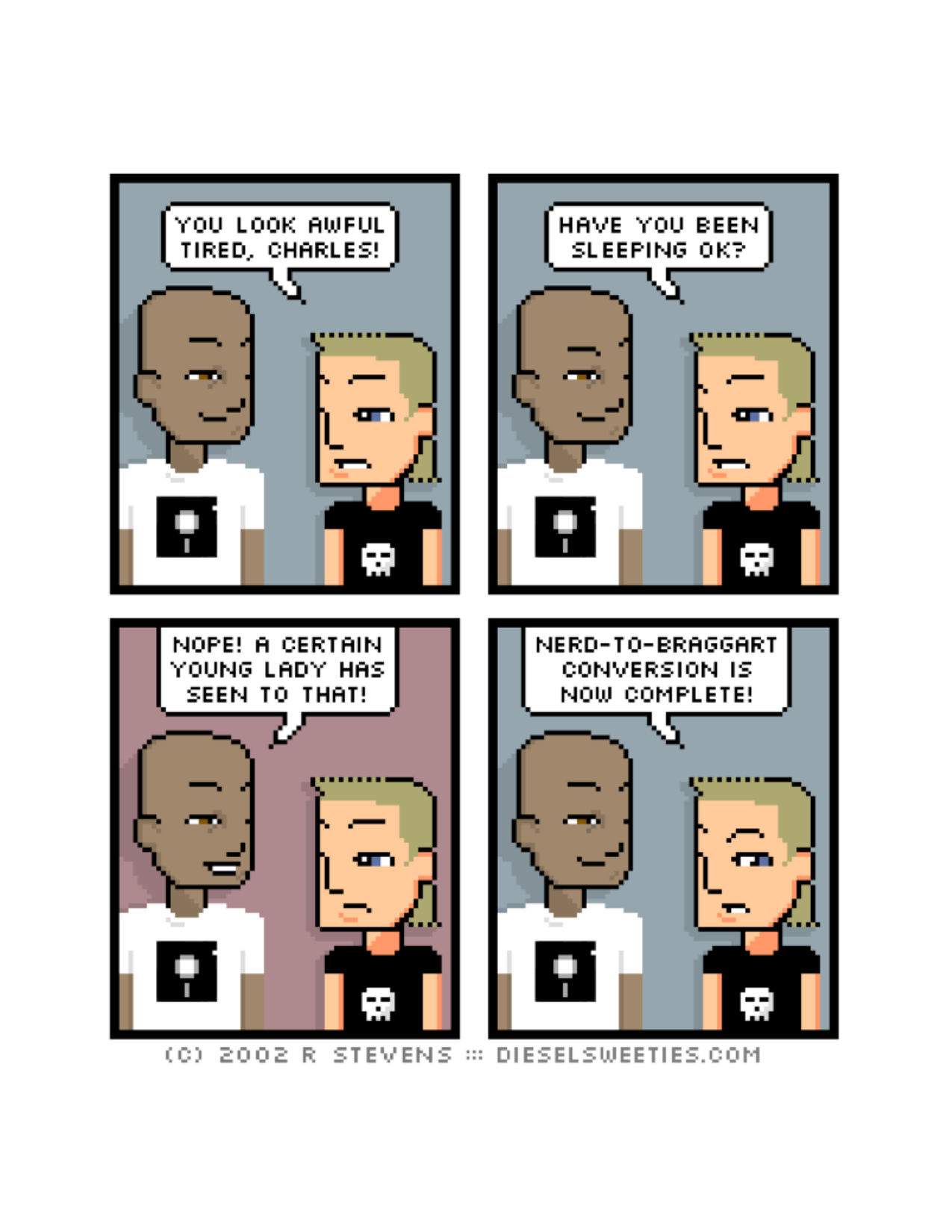 Diesel Sweeties (ebook volumes), page 21. Diesel Sweeties by R. Stevens, CC BY-NC. https://dieselsweeties.com/ebooks/