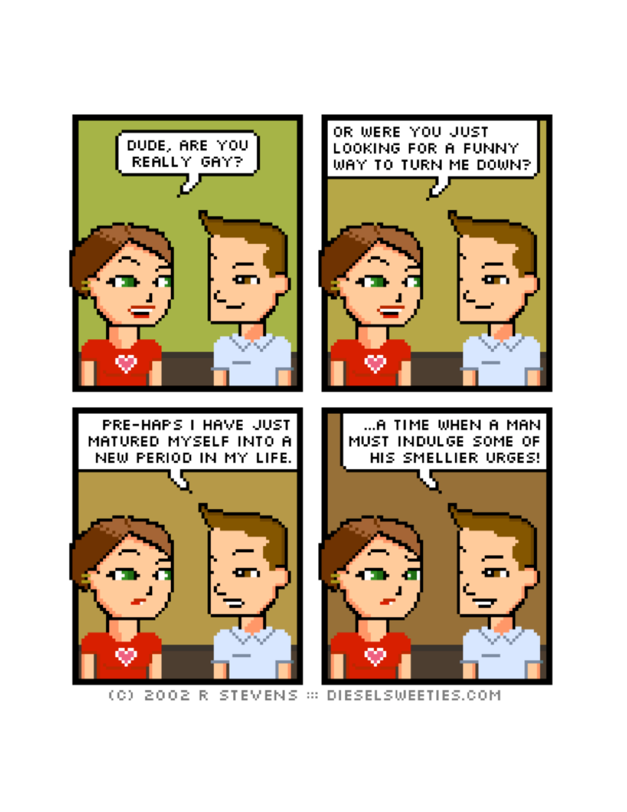 Diesel Sweeties (ebook volumes), page 27. Diesel Sweeties by R. Stevens, CC BY-NC. https://dieselsweeties.com/ebooks/