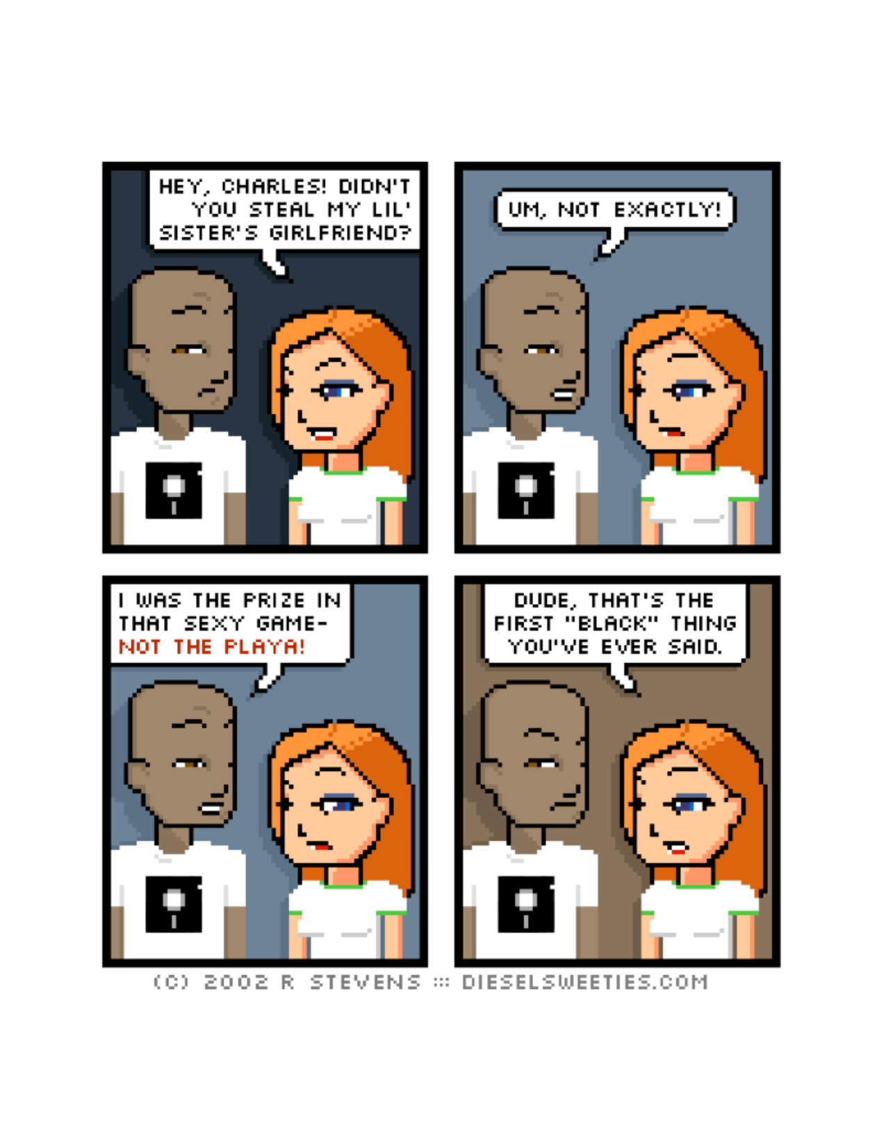 Diesel Sweeties (ebook volumes), page 28. Diesel Sweeties by R. Stevens, CC BY-NC. https://dieselsweeties.com/ebooks/