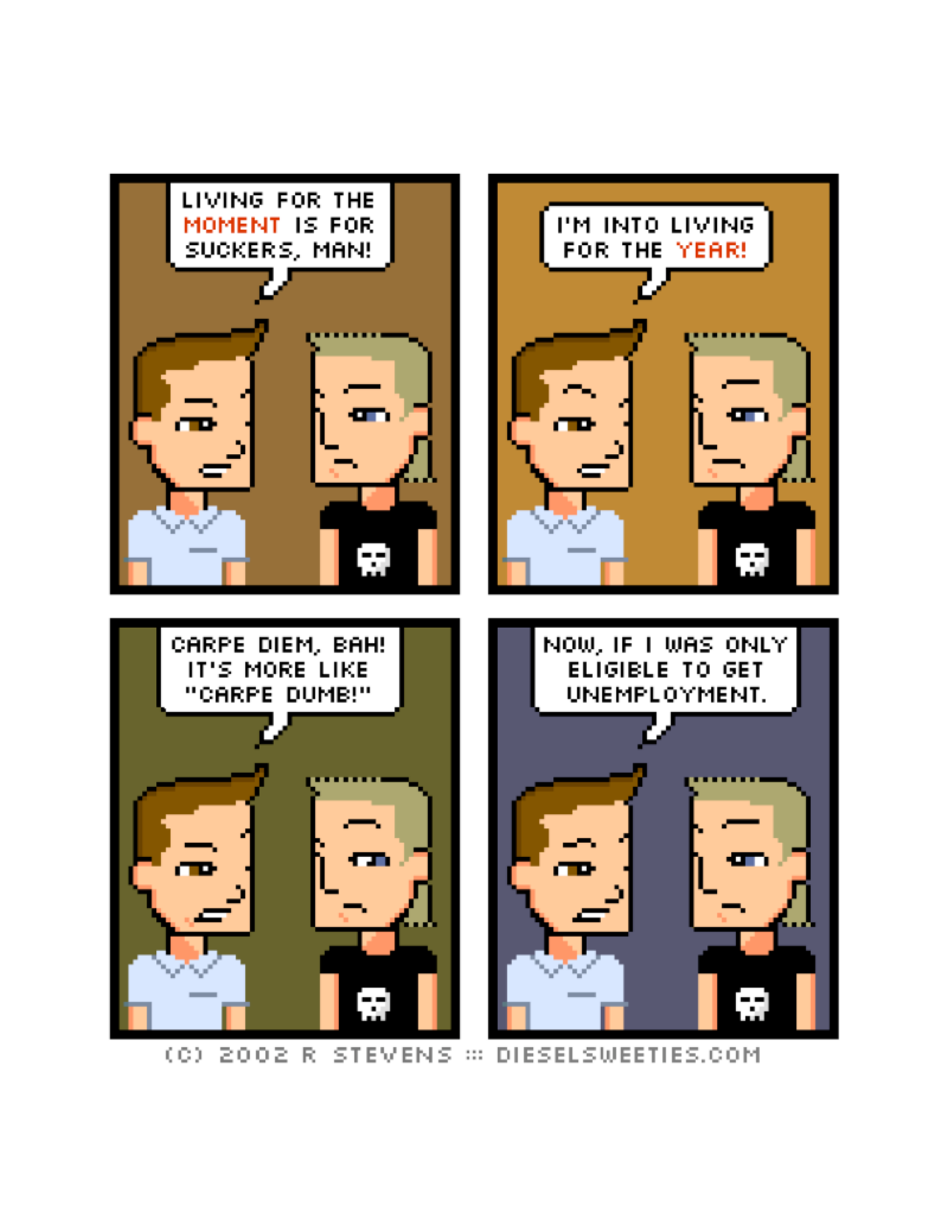 Diesel Sweeties (ebook volumes), page 30. Diesel Sweeties by R. Stevens, CC BY-NC. https://dieselsweeties.com/ebooks/