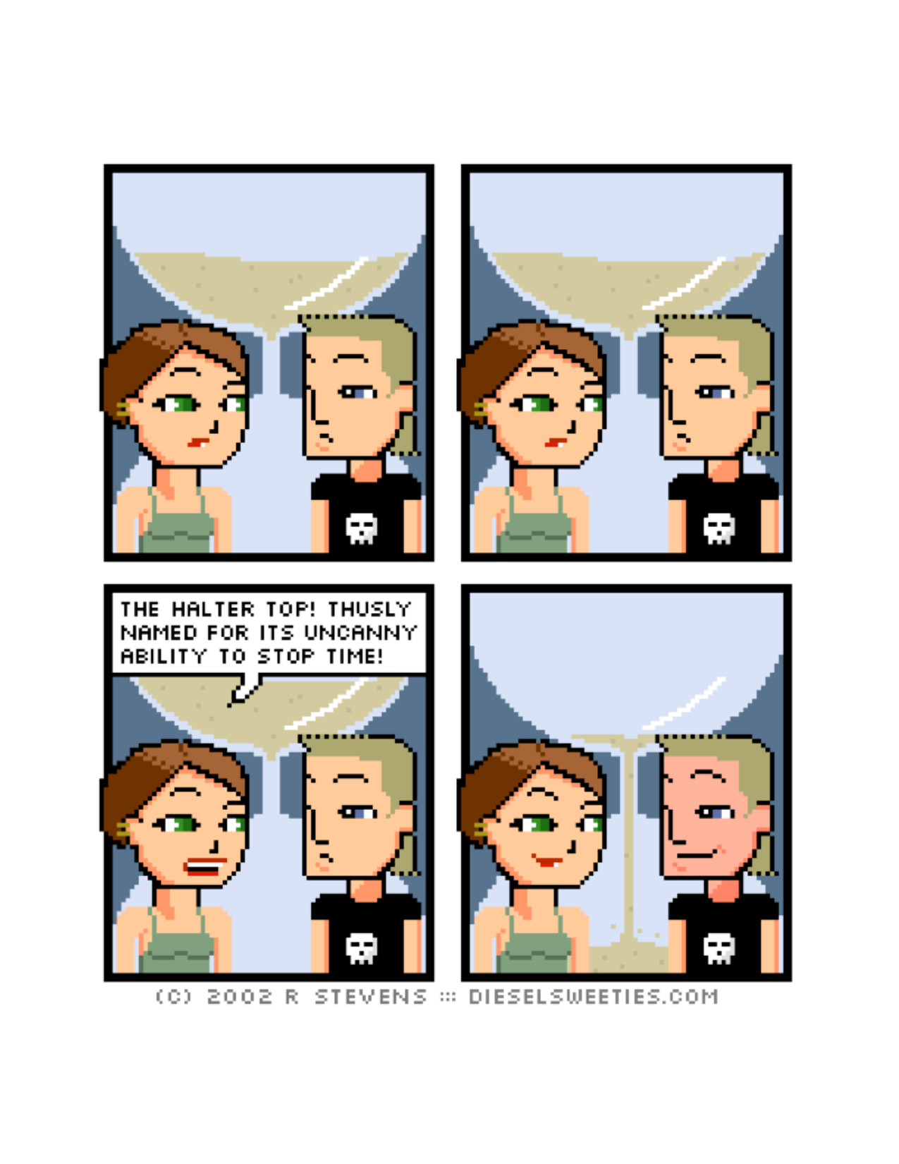 Diesel Sweeties (ebook volumes), page 34. Diesel Sweeties by R. Stevens, CC BY-NC. https://dieselsweeties.com/ebooks/