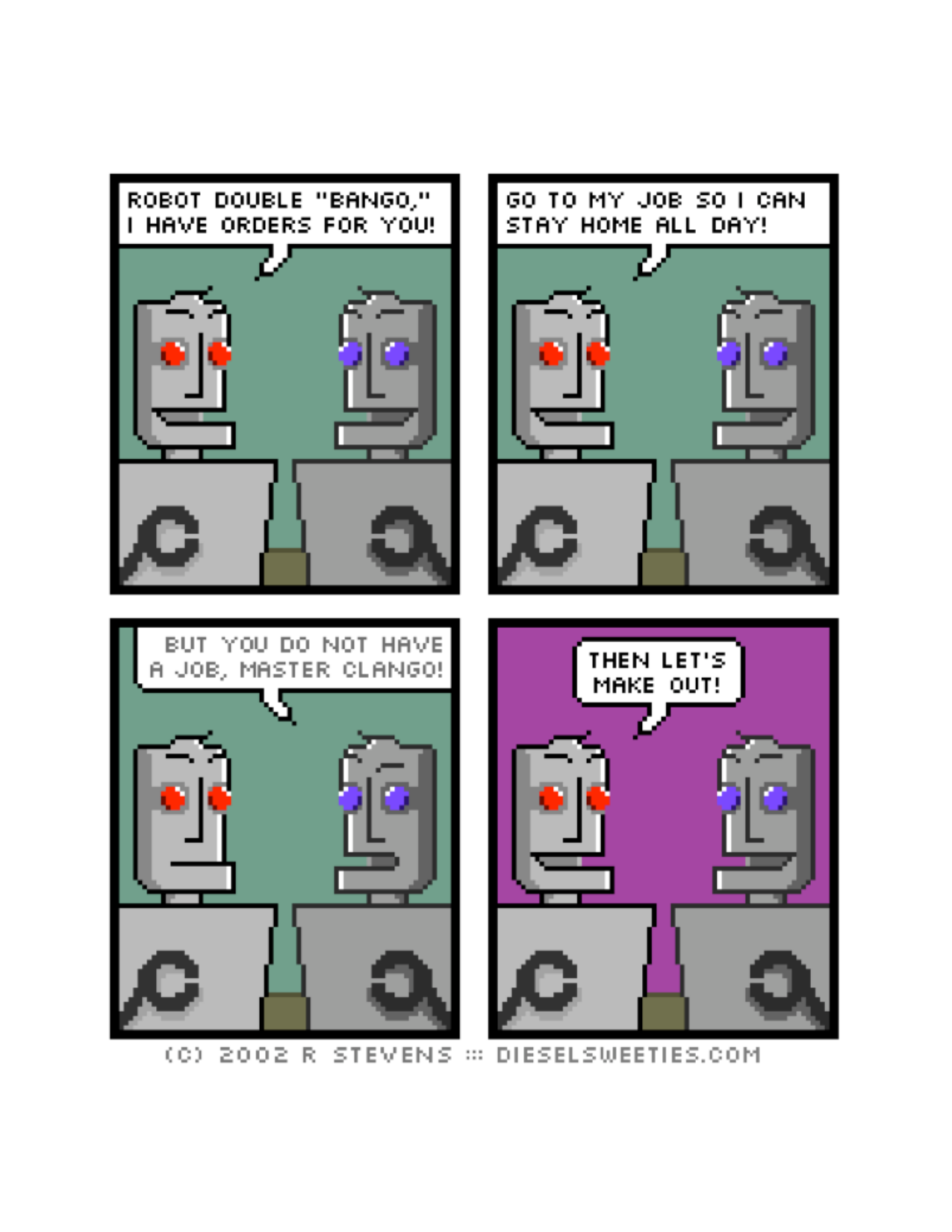 Diesel Sweeties (ebook volumes), page 35. Diesel Sweeties by R. Stevens, CC BY-NC. https://dieselsweeties.com/ebooks/