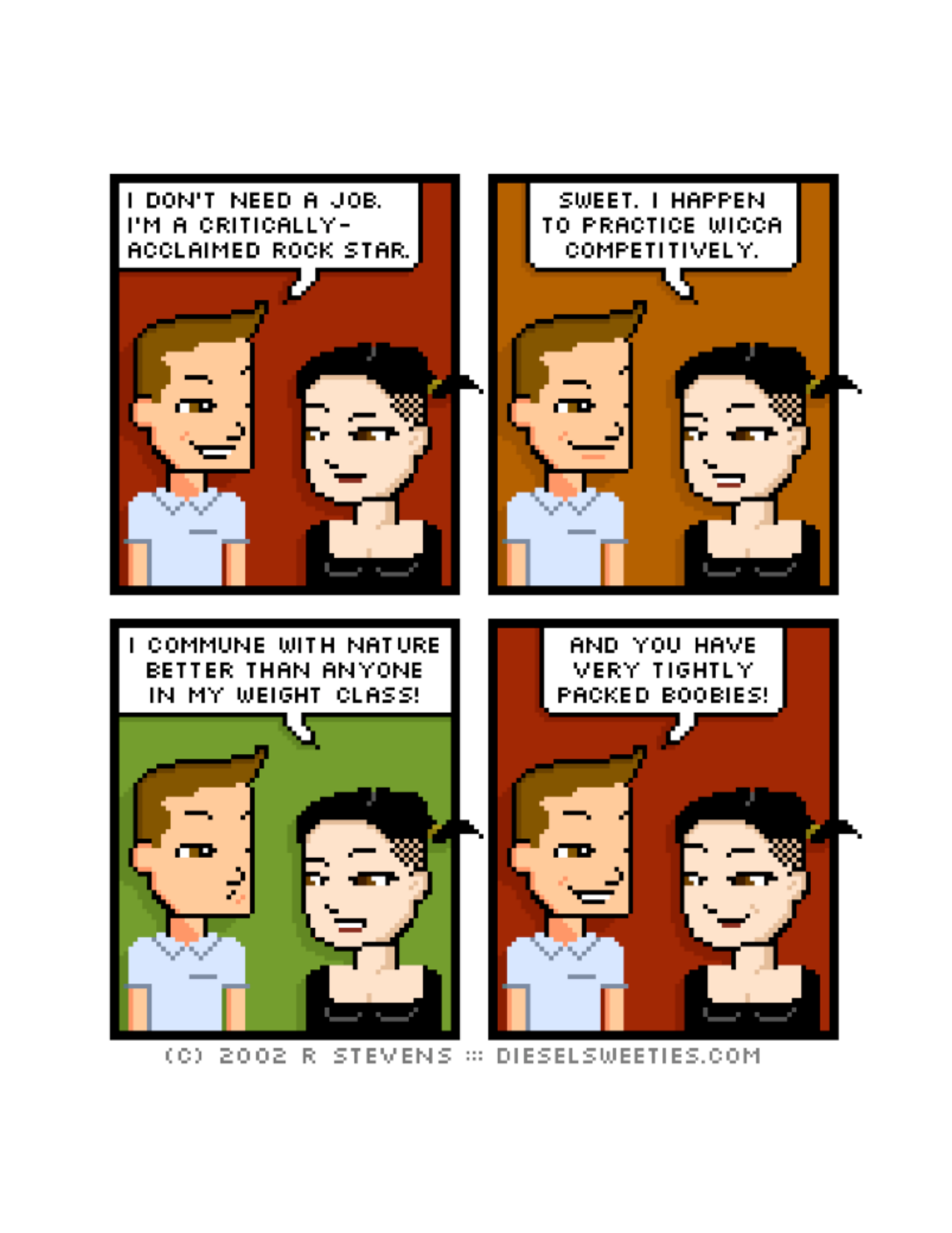 Diesel Sweeties (ebook volumes), page 37. Diesel Sweeties by R. Stevens, CC BY-NC. https://dieselsweeties.com/ebooks/
