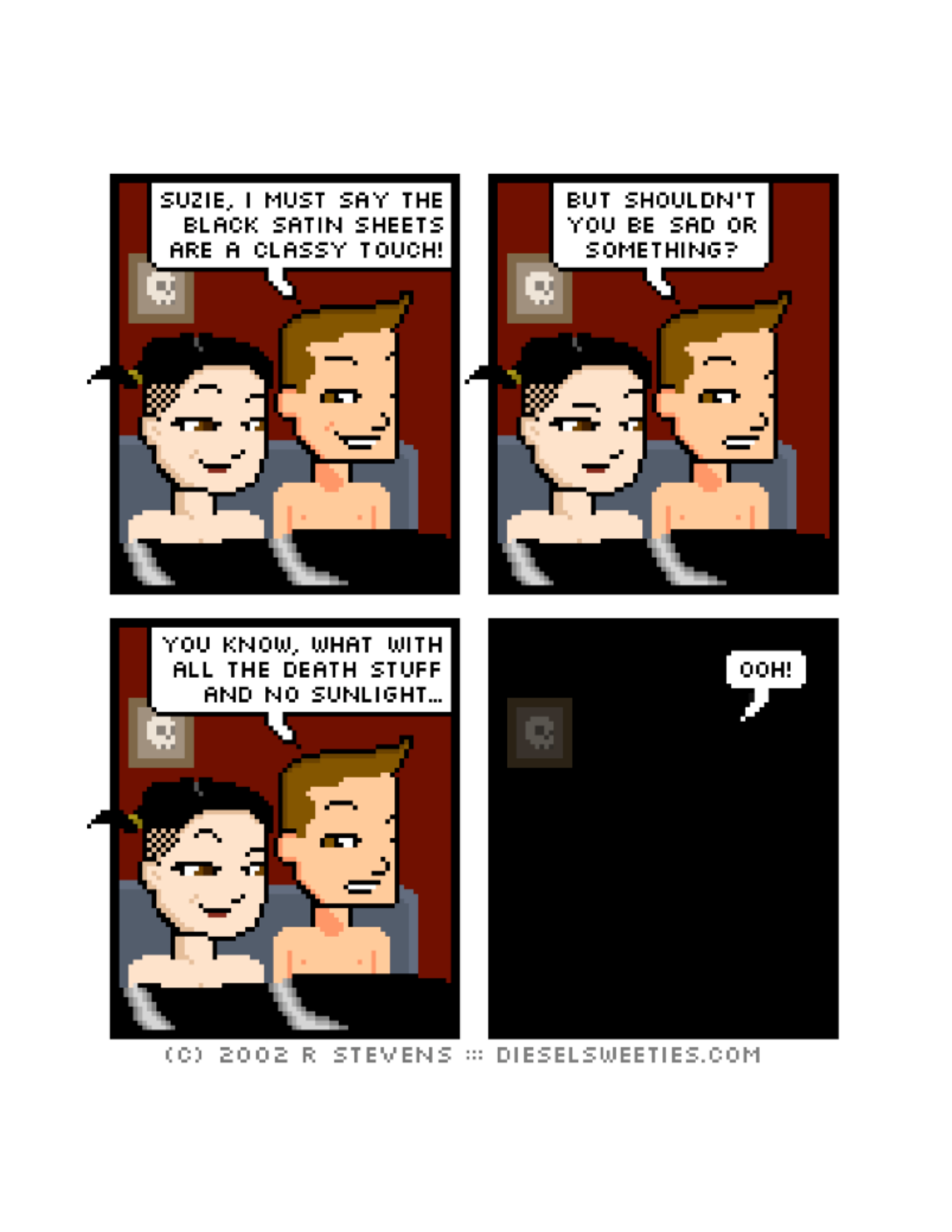 Diesel Sweeties (ebook volumes), page 39. Diesel Sweeties by R. Stevens, CC BY-NC. https://dieselsweeties.com/ebooks/