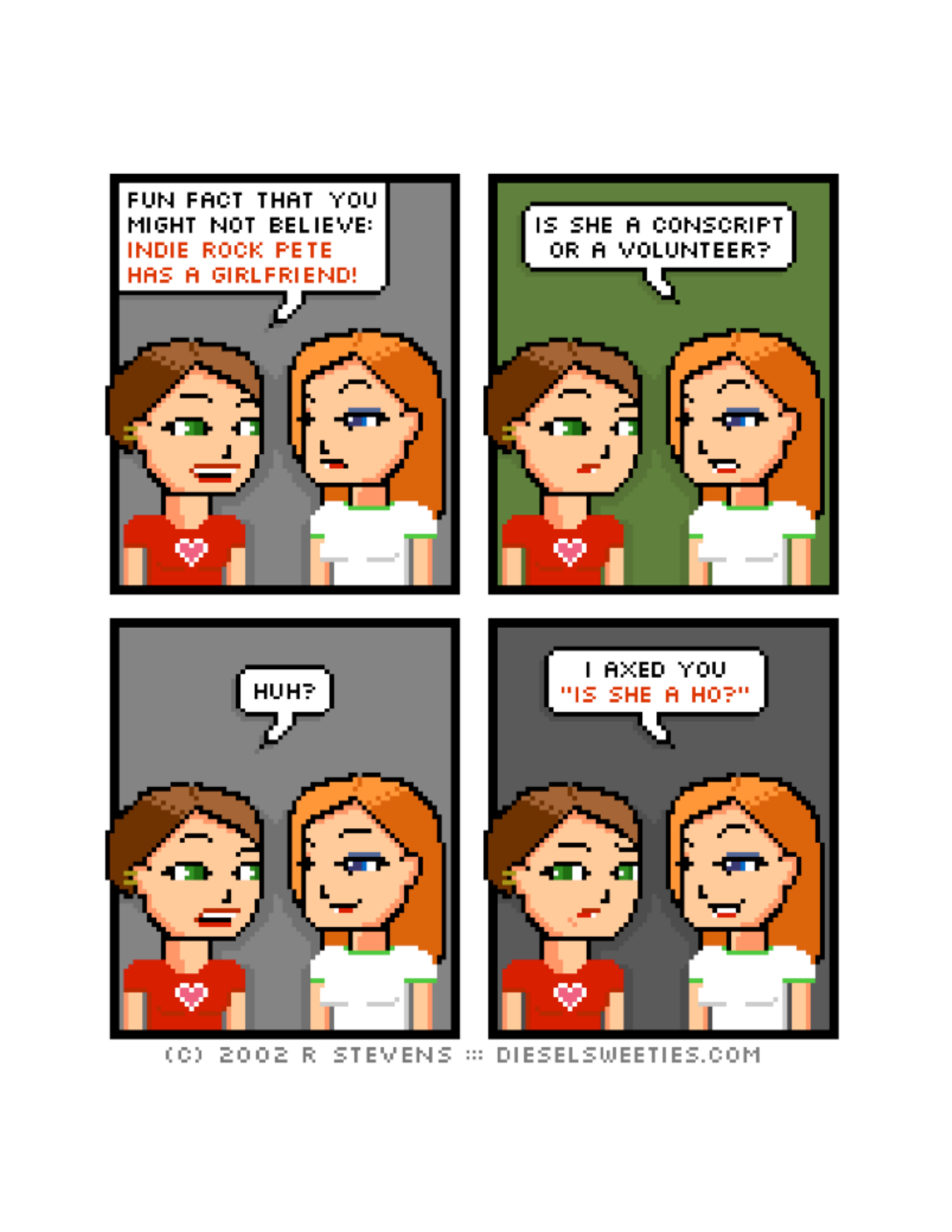 Diesel Sweeties (ebook volumes), page 41. Diesel Sweeties by R. Stevens, CC BY-NC. https://dieselsweeties.com/ebooks/