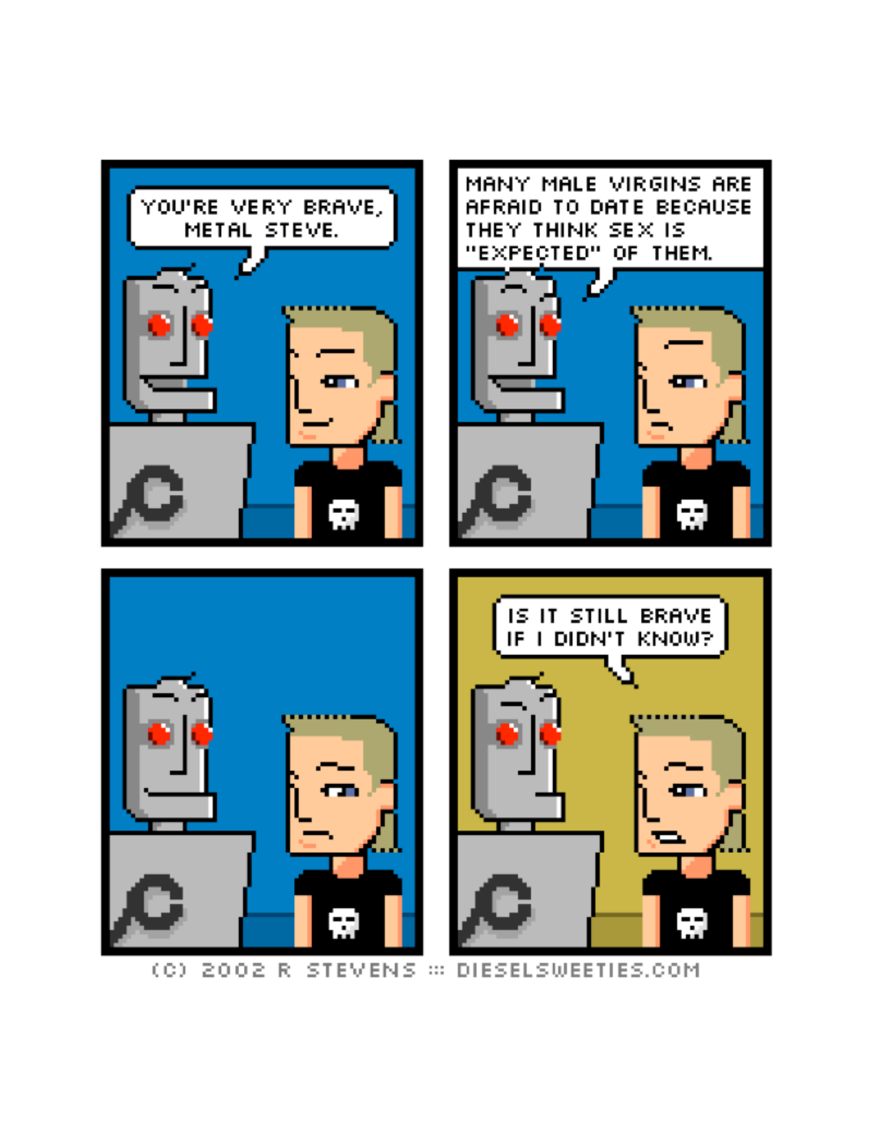 Diesel Sweeties (ebook volumes), page 61. Diesel Sweeties by R. Stevens, CC BY-NC. https://dieselsweeties.com/ebooks/