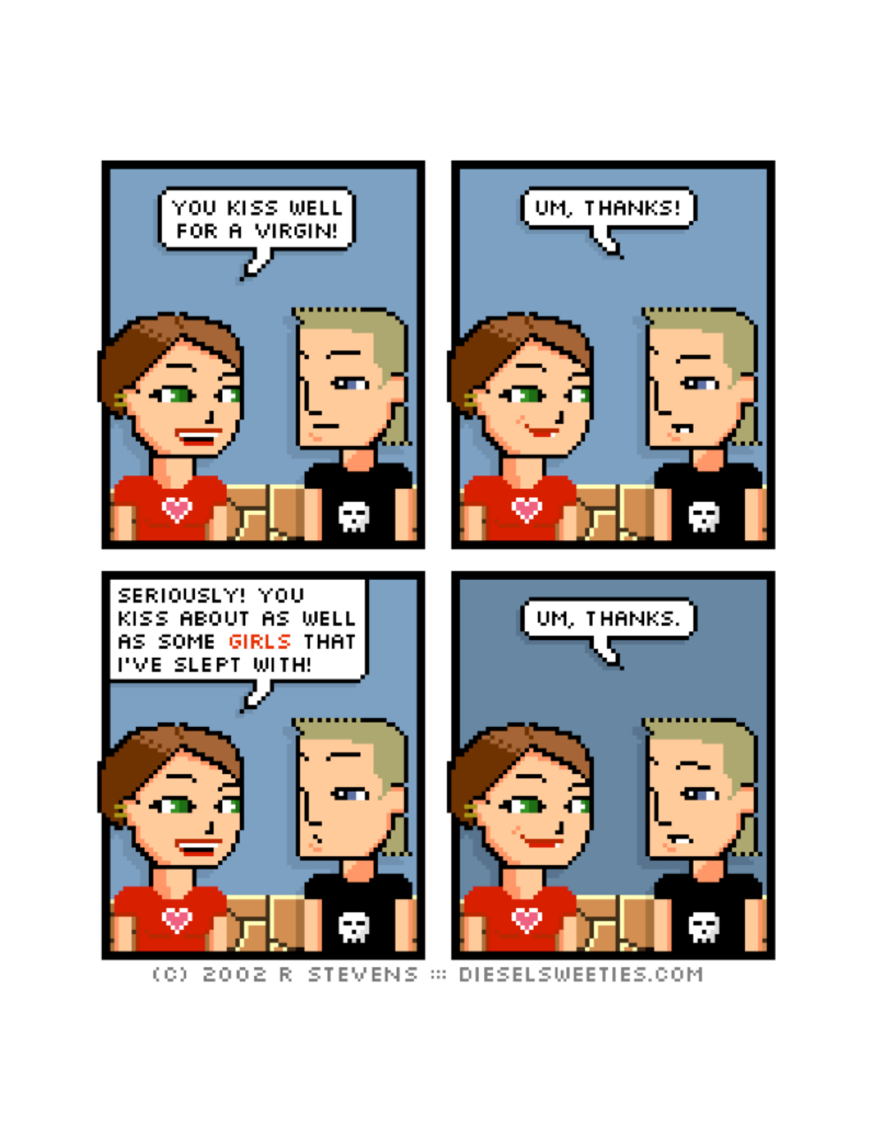 Diesel Sweeties (ebook volumes), page 75. Diesel Sweeties by R. Stevens, CC BY-NC. https://dieselsweeties.com/ebooks/