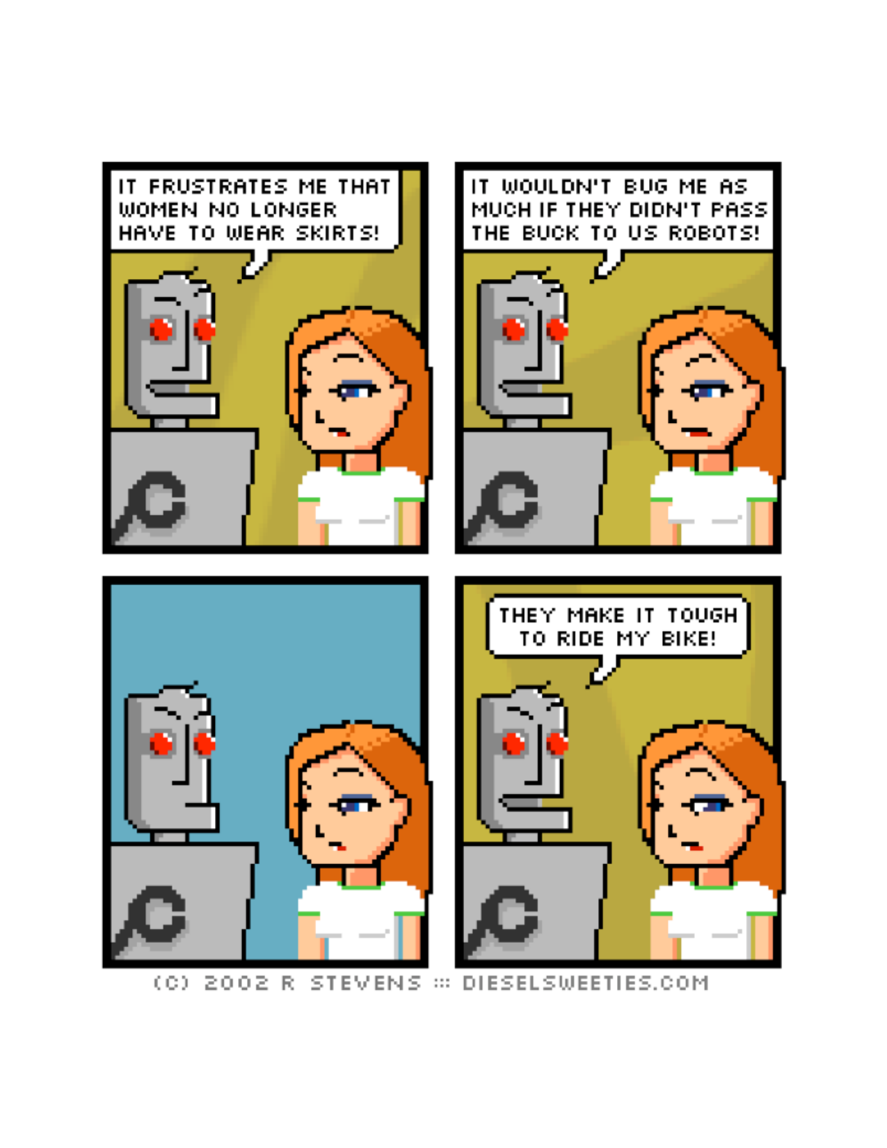 Diesel Sweeties (ebook volumes), page 76. Diesel Sweeties by R. Stevens, CC BY-NC. https://dieselsweeties.com/ebooks/