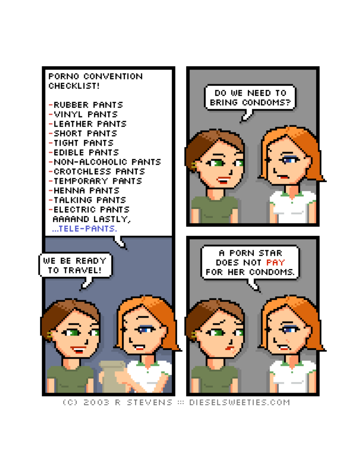 Diesel Sweeties (ebook volumes), page 113. Diesel Sweeties by R. Stevens, CC BY-NC. https://dieselsweeties.com/ebooks/