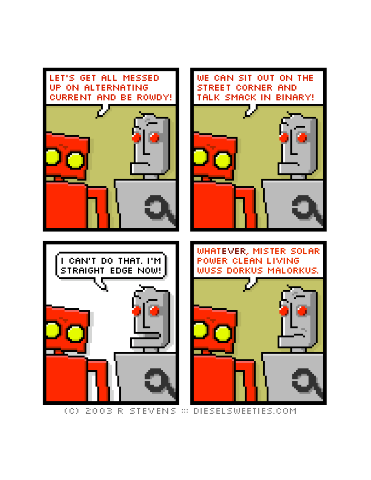 Diesel Sweeties (ebook volumes), page 121. Diesel Sweeties by R. Stevens, CC BY-NC. https://dieselsweeties.com/ebooks/