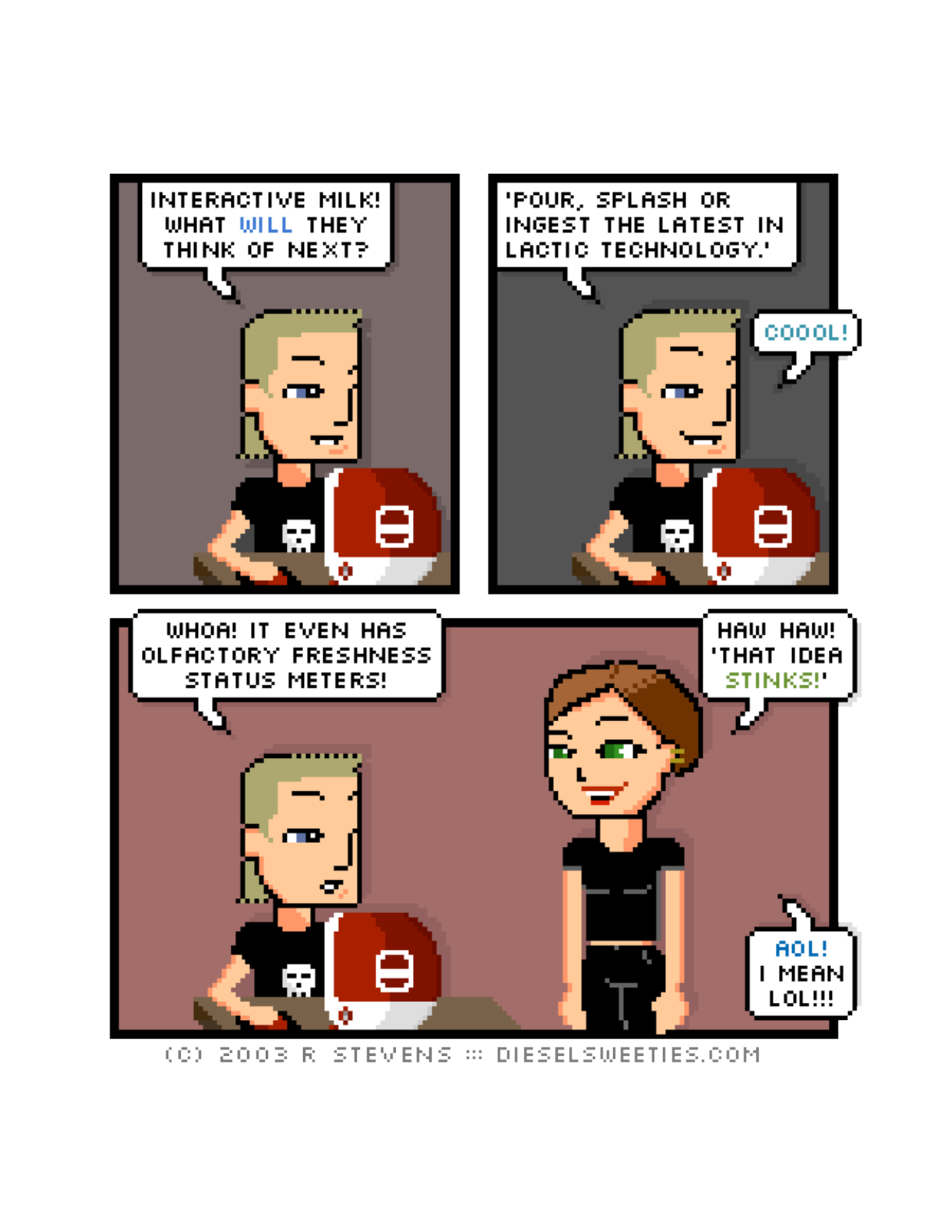 Diesel Sweeties (ebook volumes), page 131. Diesel Sweeties by R. Stevens, CC BY-NC. https://dieselsweeties.com/ebooks/