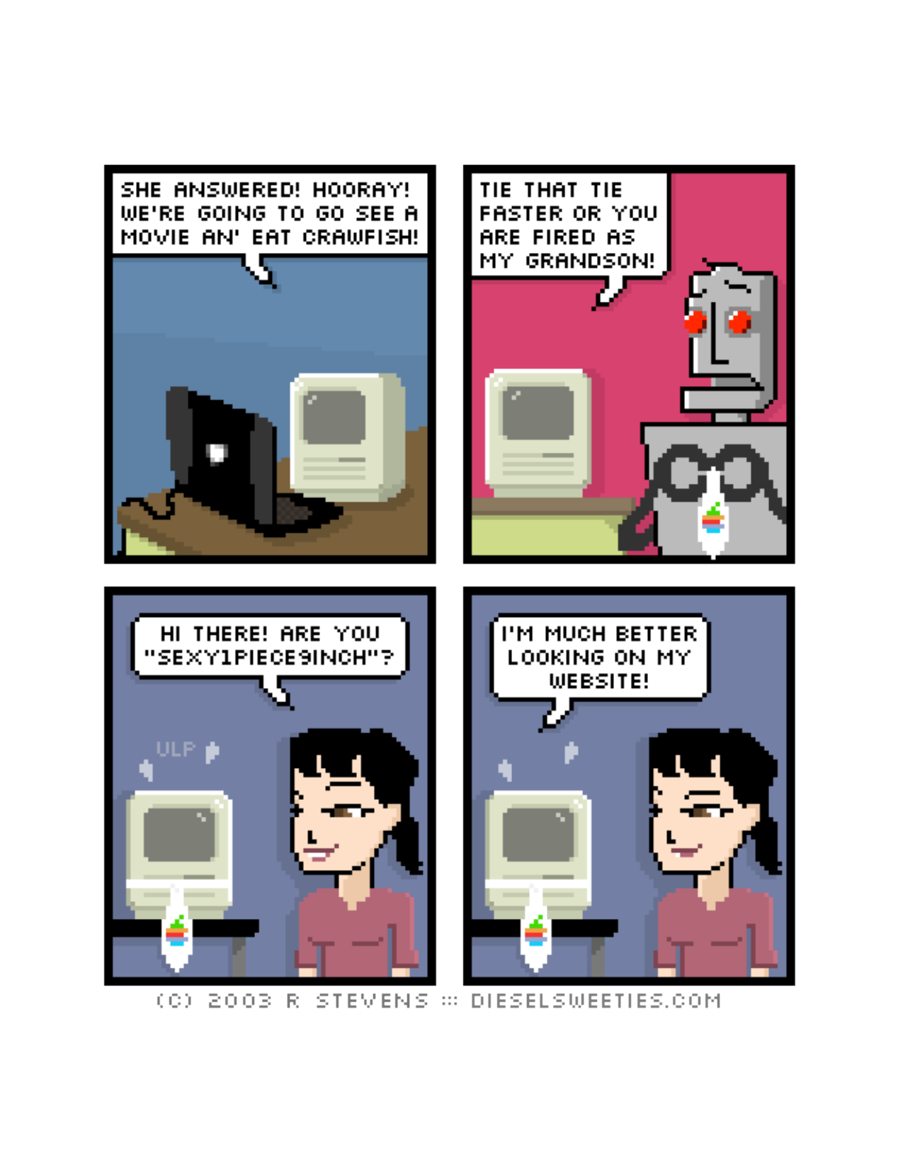 Diesel Sweeties (ebook volumes), page 16. Diesel Sweeties by R. Stevens, CC BY-NC. https://dieselsweeties.com/ebooks/