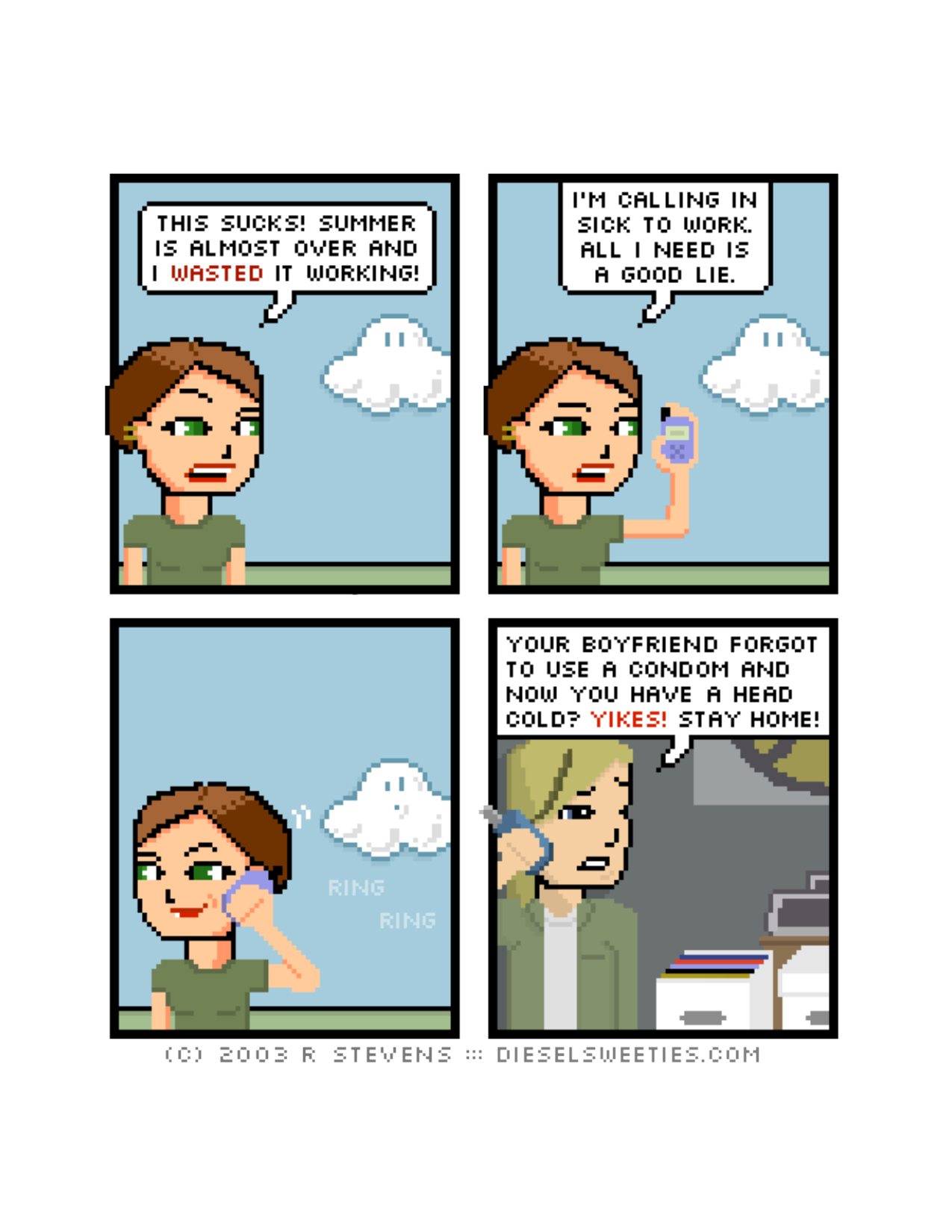 Diesel Sweeties (ebook volumes), page 156. Diesel Sweeties by R. Stevens, CC BY-NC. https://dieselsweeties.com/ebooks/