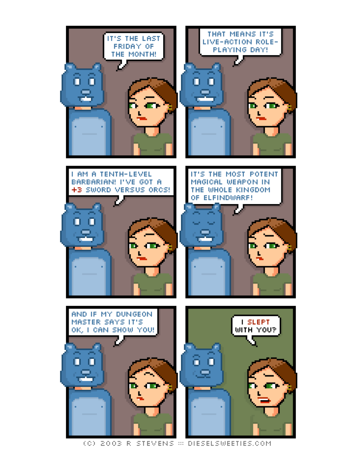 Diesel Sweeties (ebook volumes), page 159. Diesel Sweeties by R. Stevens, CC BY-NC. https://dieselsweeties.com/ebooks/