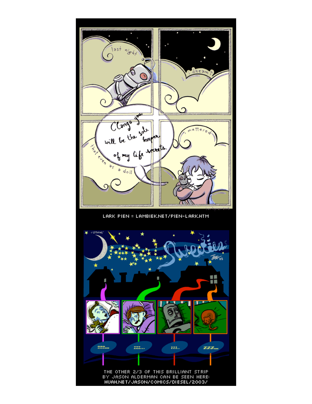 Diesel Sweeties (ebook volumes), page 31. Diesel Sweeties by R. Stevens, CC BY-NC. https://dieselsweeties.com/ebooks/
