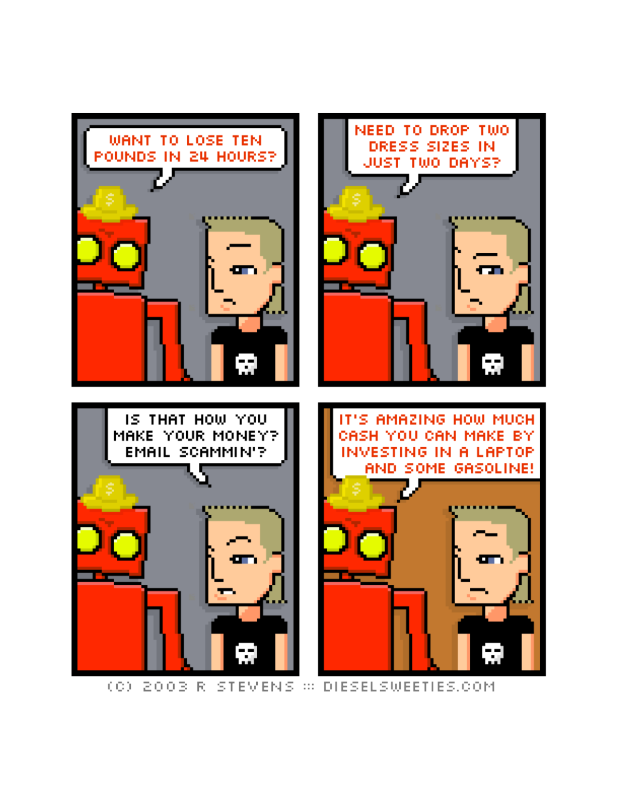 Diesel Sweeties (ebook volumes), page 42. Diesel Sweeties by R. Stevens, CC BY-NC. https://dieselsweeties.com/ebooks/