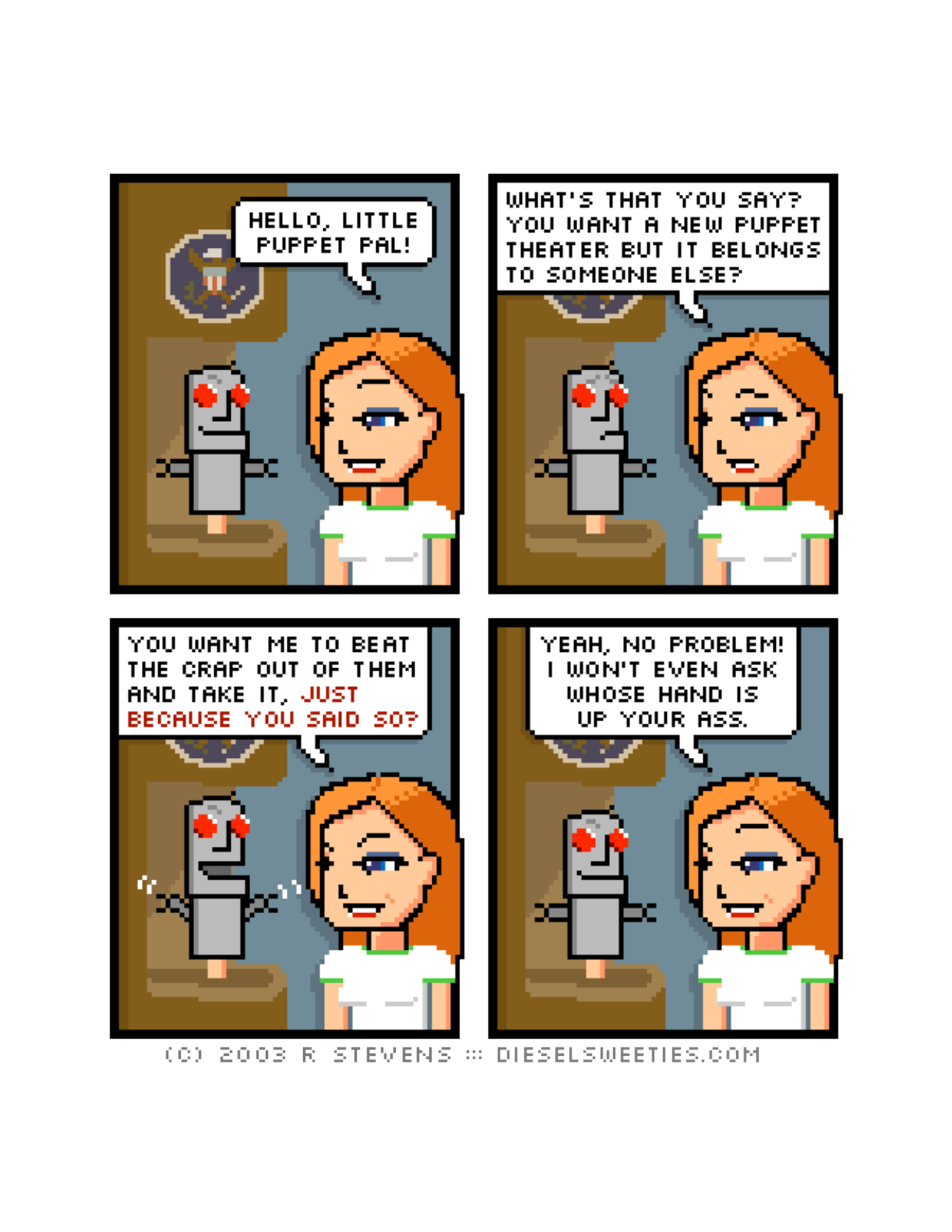 Diesel Sweeties (ebook volumes), page 45. Diesel Sweeties by R. Stevens, CC BY-NC. https://dieselsweeties.com/ebooks/