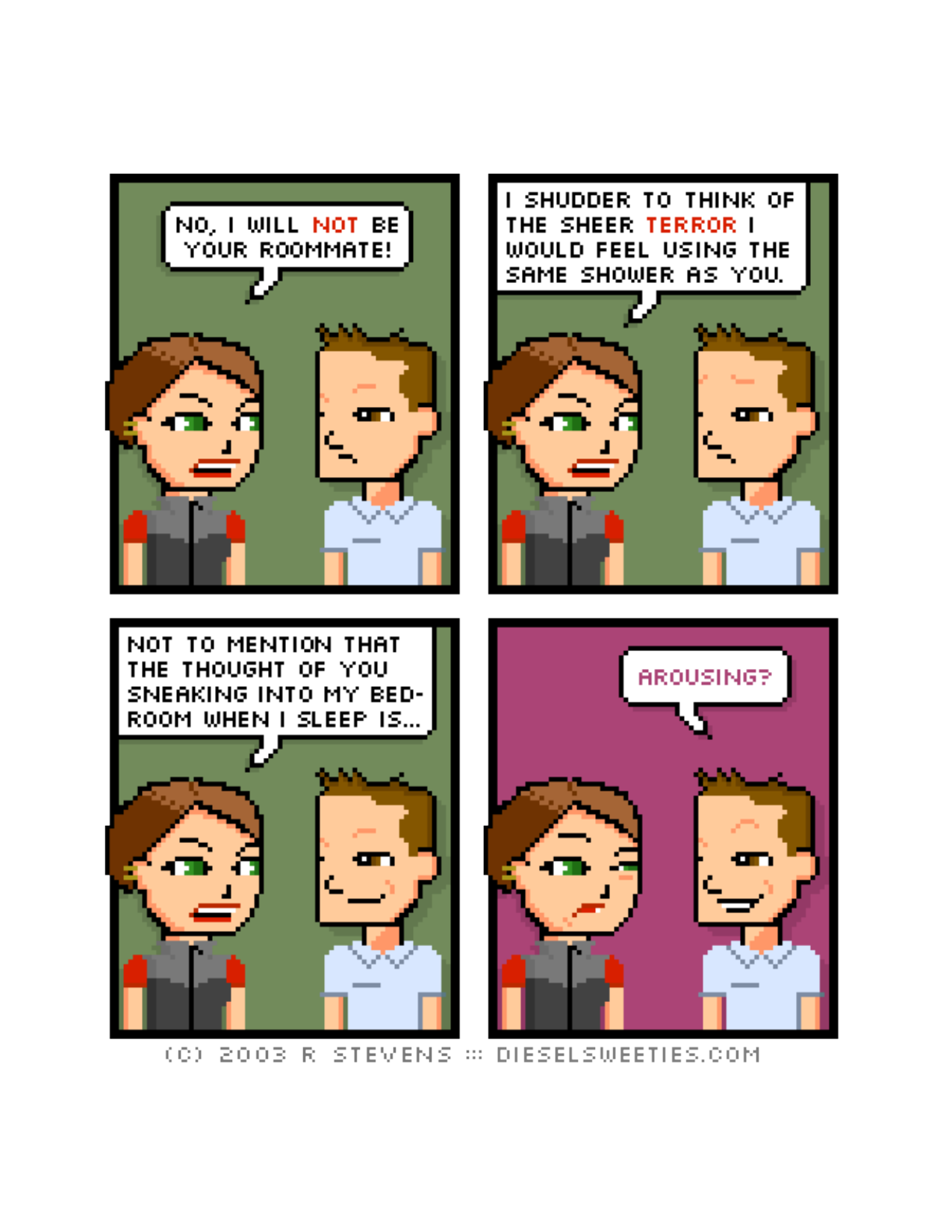 Diesel Sweeties (ebook volumes), page 50. Diesel Sweeties by R. Stevens, CC BY-NC. https://dieselsweeties.com/ebooks/