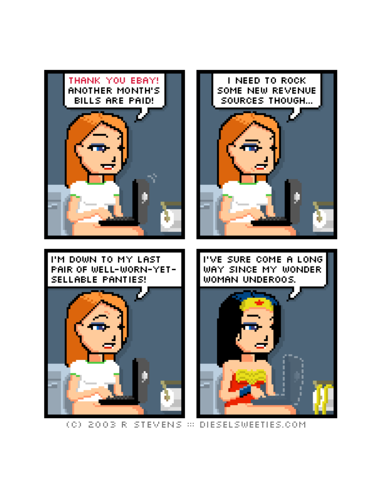 Diesel Sweeties (ebook volumes), page 53. Diesel Sweeties by R. Stevens, CC BY-NC. https://dieselsweeties.com/ebooks/