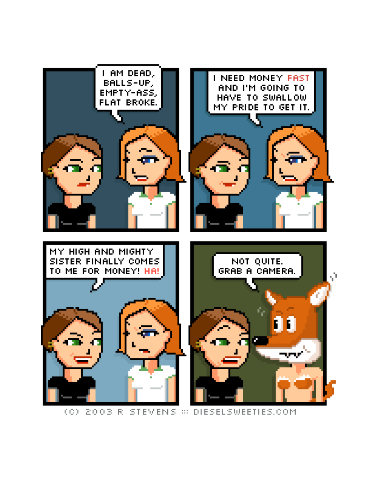 Diesel Sweeties (ebook volumes), page 75. Diesel Sweeties by R. Stevens, CC BY-NC. https://dieselsweeties.com/ebooks/