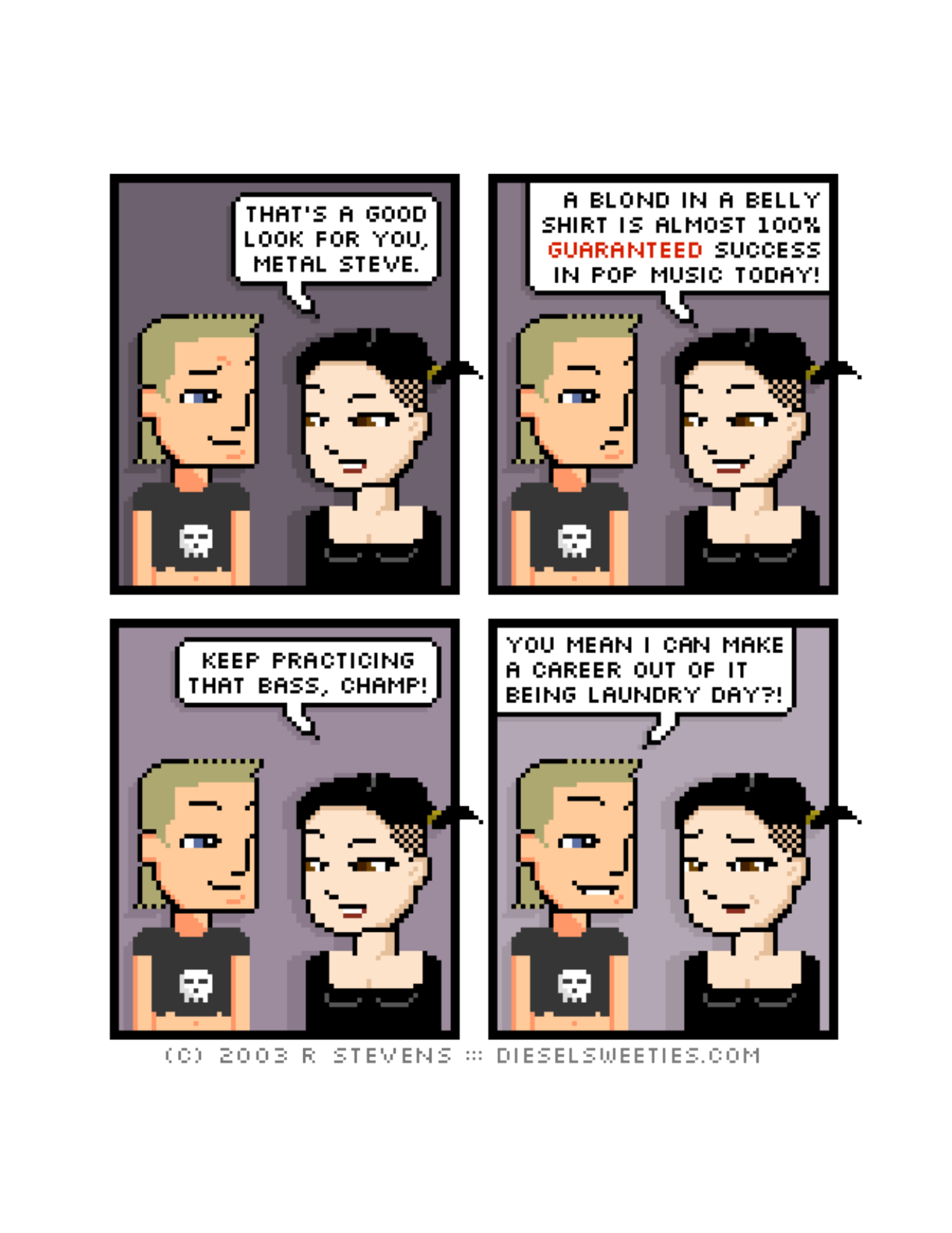 Diesel Sweeties (ebook volumes), page 9. Diesel Sweeties by R. Stevens, CC BY-NC. https://dieselsweeties.com/ebooks/