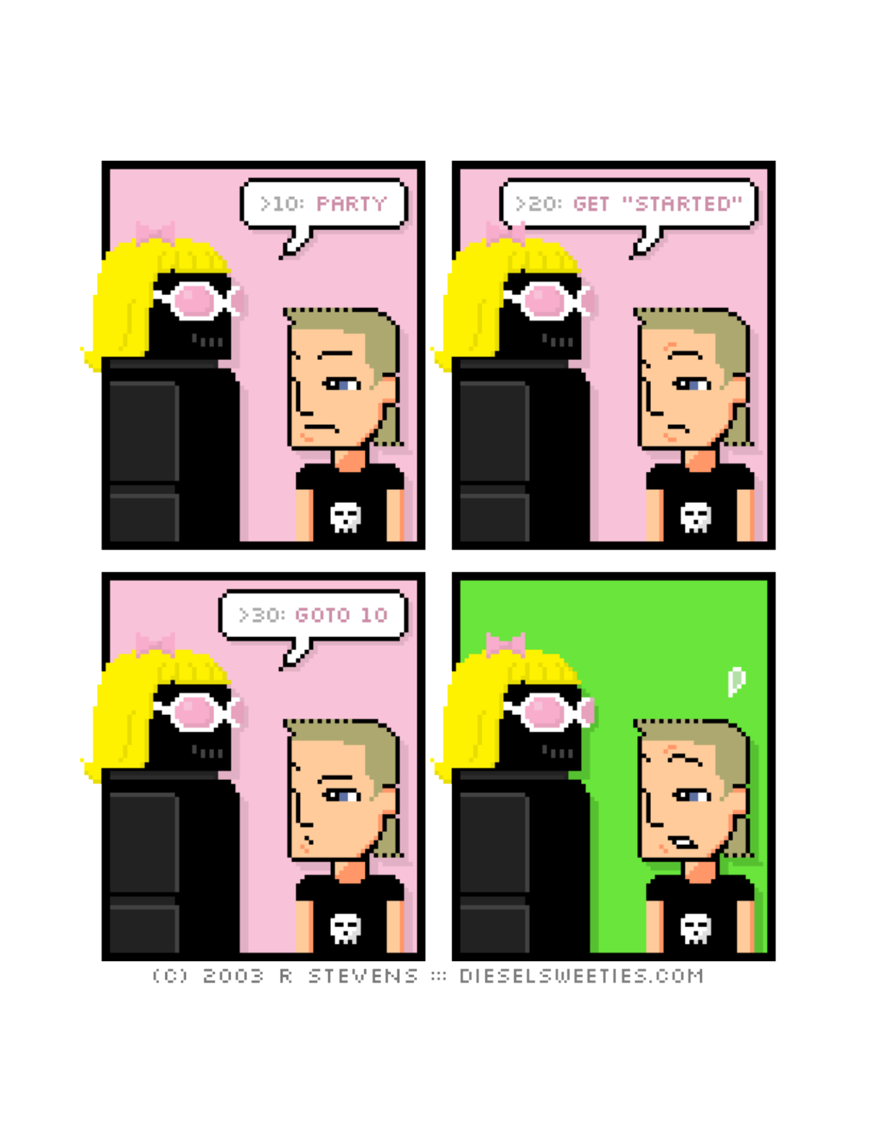 Diesel Sweeties (ebook volumes), page 82. Diesel Sweeties by R. Stevens, CC BY-NC. https://dieselsweeties.com/ebooks/