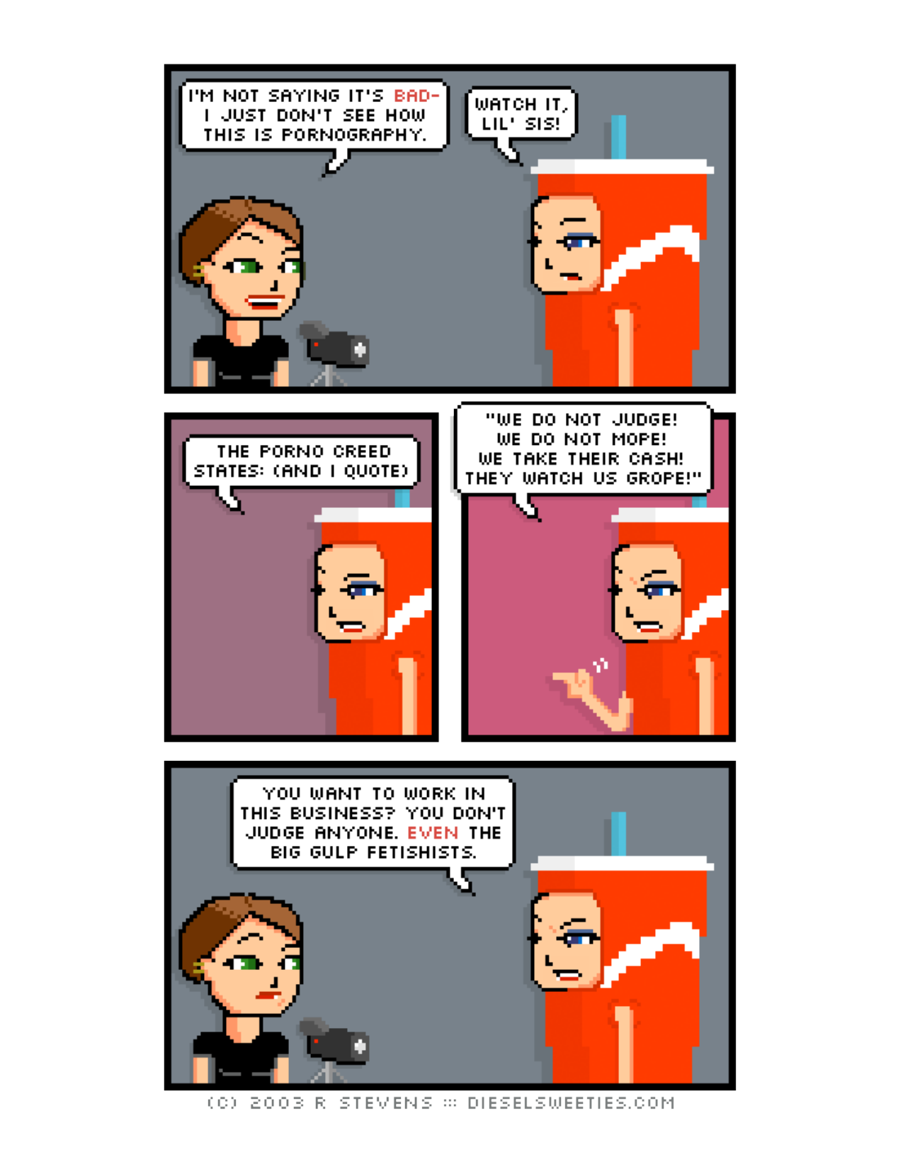 Diesel Sweeties (ebook volumes), page 83. Diesel Sweeties by R. Stevens, CC BY-NC. https://dieselsweeties.com/ebooks/