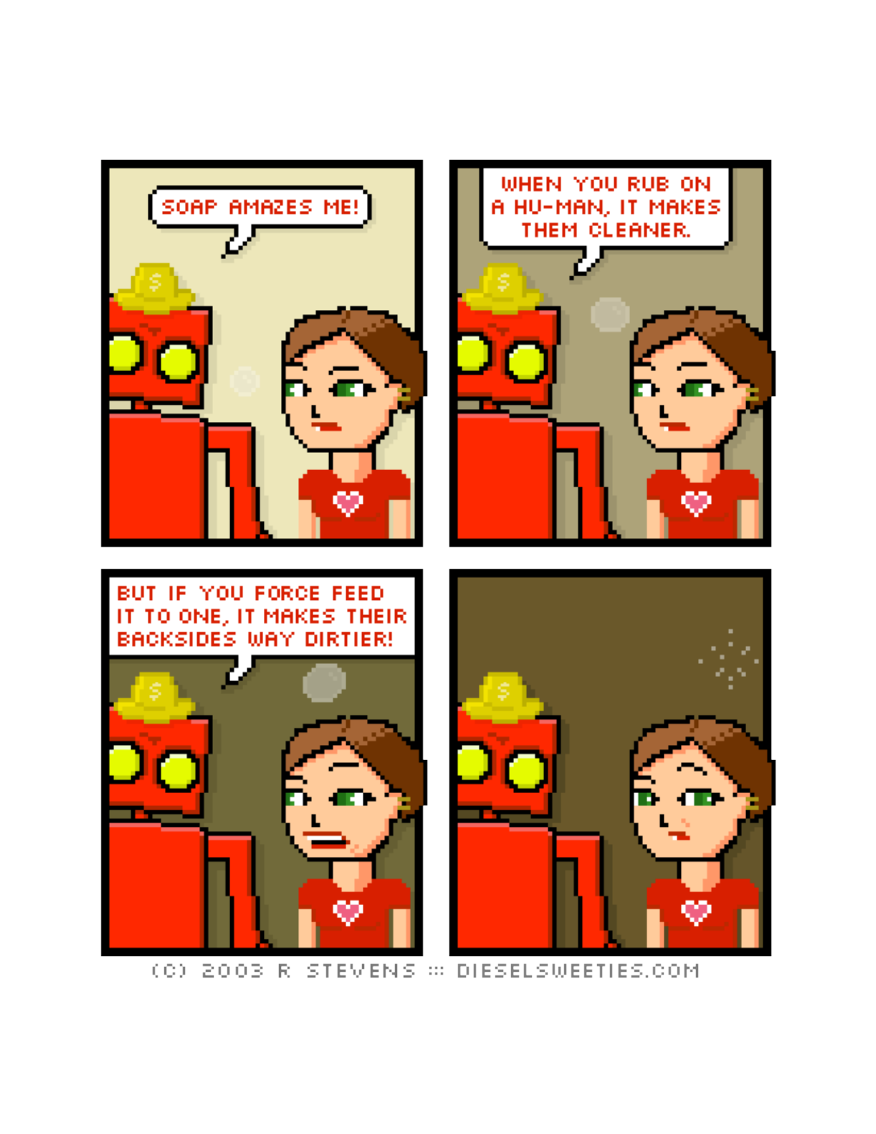 Diesel Sweeties (ebook volumes), page 10. Diesel Sweeties by R. Stevens, CC BY-NC. https://dieselsweeties.com/ebooks/