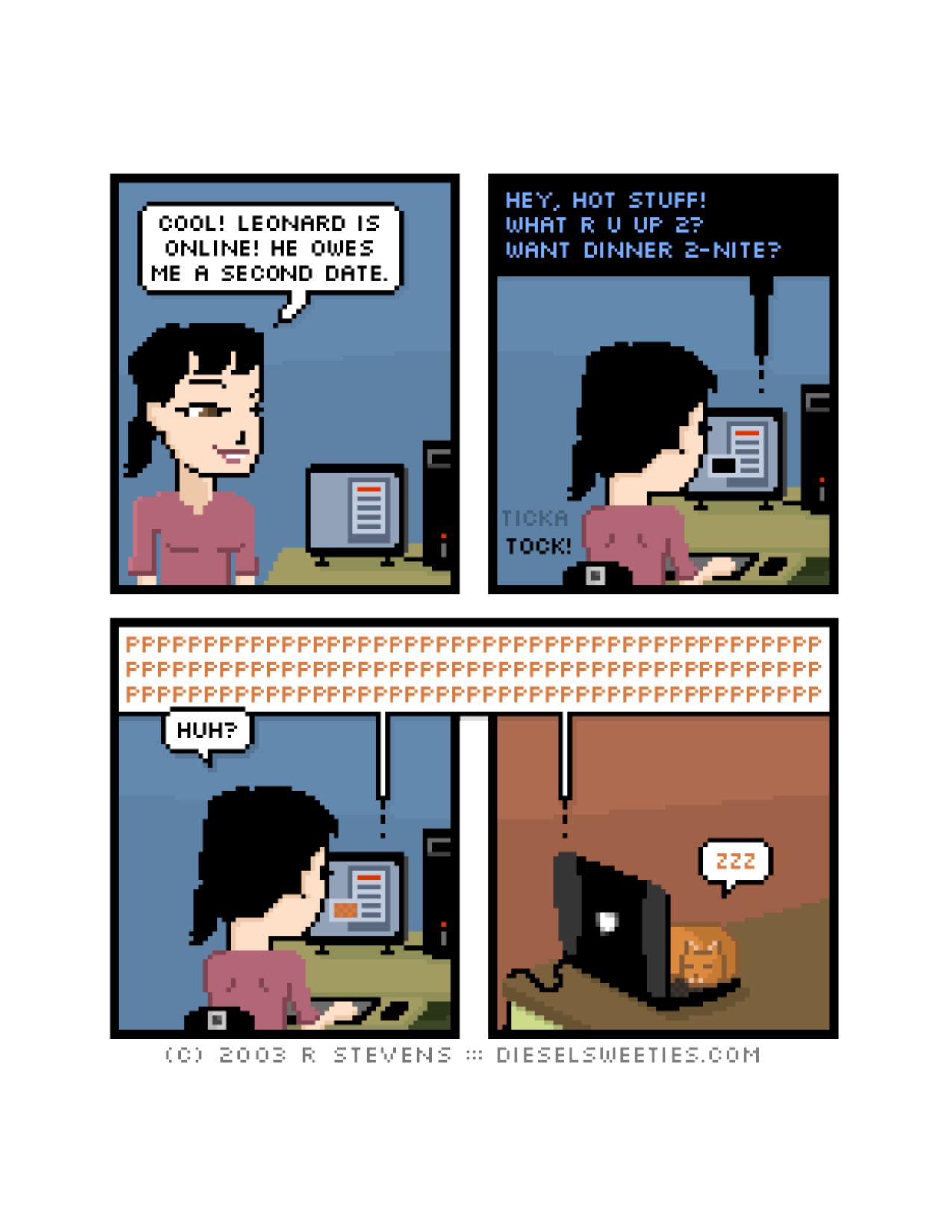 Diesel Sweeties (ebook volumes), page 92. Diesel Sweeties by R. Stevens, CC BY-NC. https://dieselsweeties.com/ebooks/