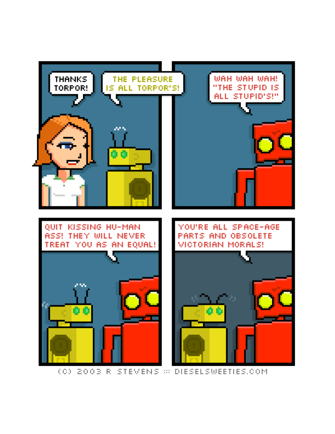 Diesel Sweeties (ebook volumes), page 93. Diesel Sweeties by R. Stevens, CC BY-NC. https://dieselsweeties.com/ebooks/