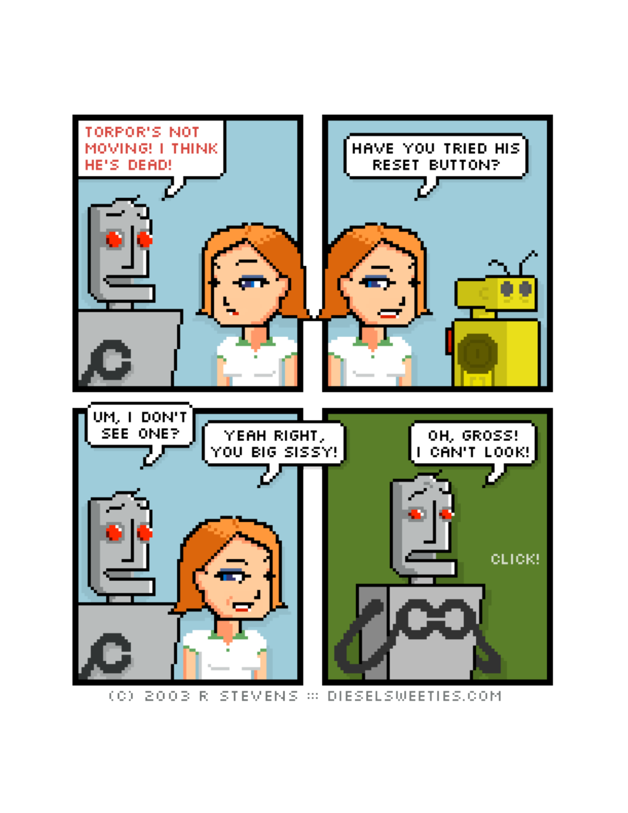 Diesel Sweeties (ebook volumes), page 99. Diesel Sweeties by R. Stevens, CC BY-NC. https://dieselsweeties.com/ebooks/